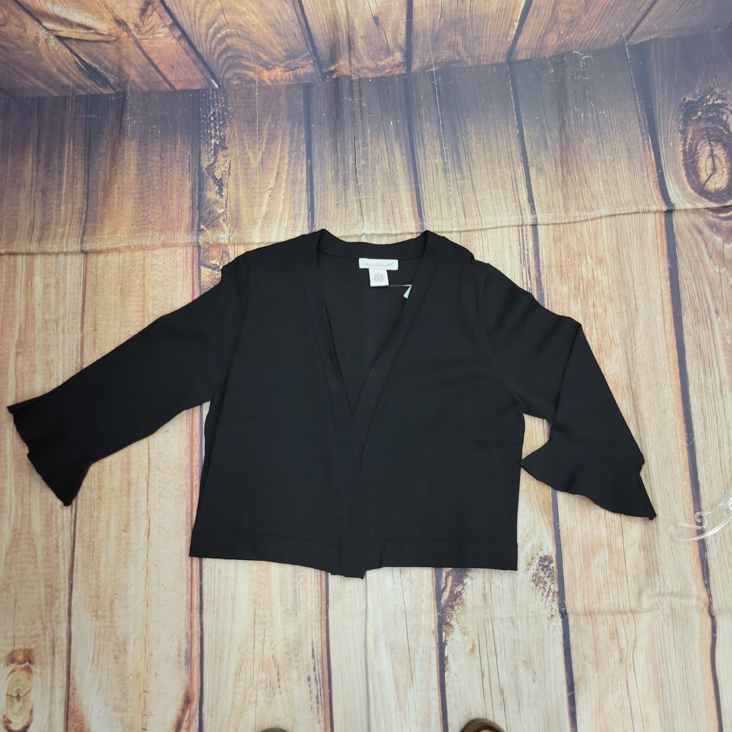 KEREN HART BLACK SHORT SWEATER CARDIGAN