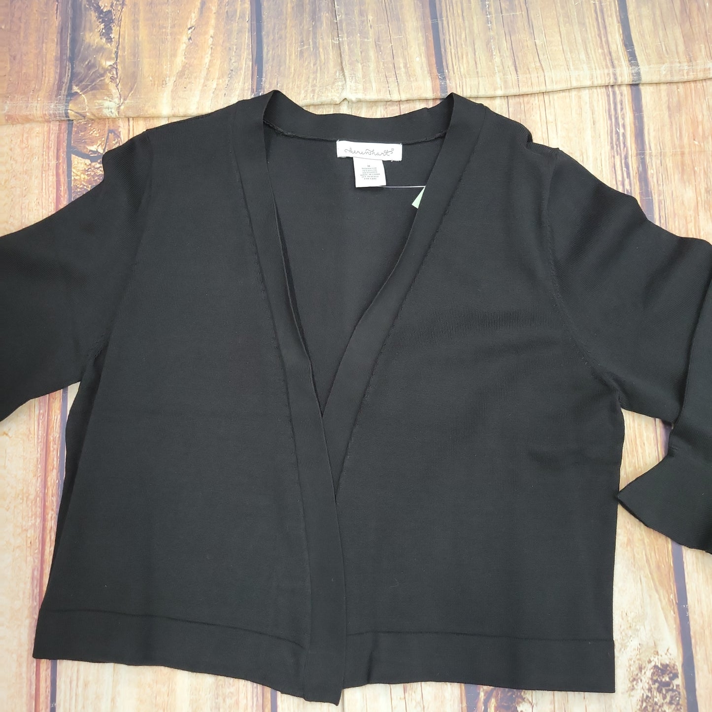 KEREN HART BLACK SHORT SWEATER CARDIGAN