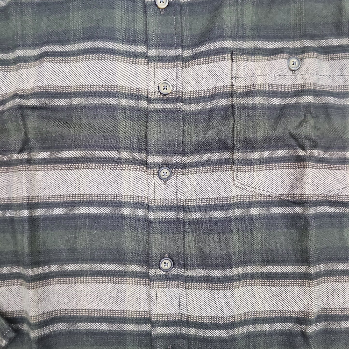 NORTH RIVER MEN'S L/S POLY PLAID SHIRT FOREST NRM6386