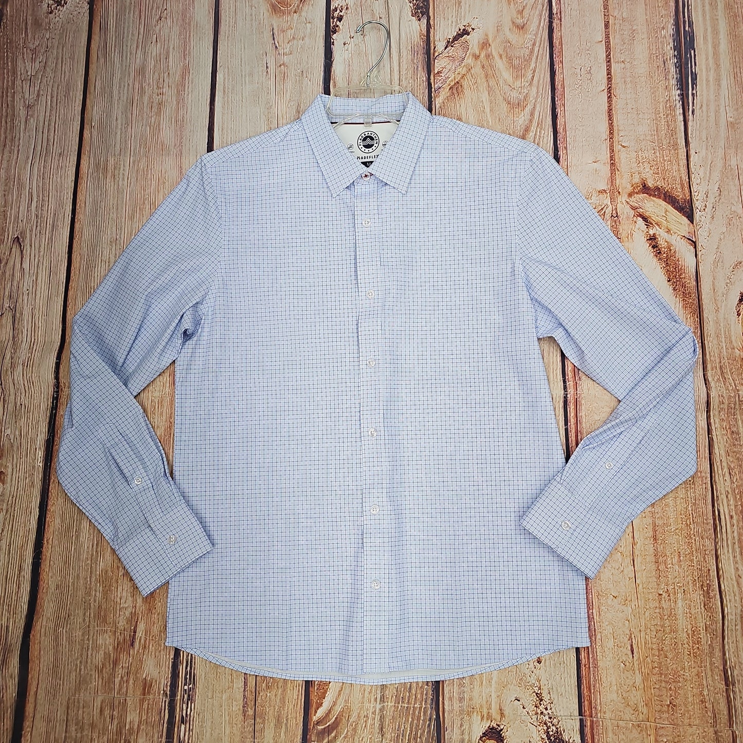 FLAG & ANTHEM STANTON LS PERFORMANCE SMALL CHECK BUTTON UP
