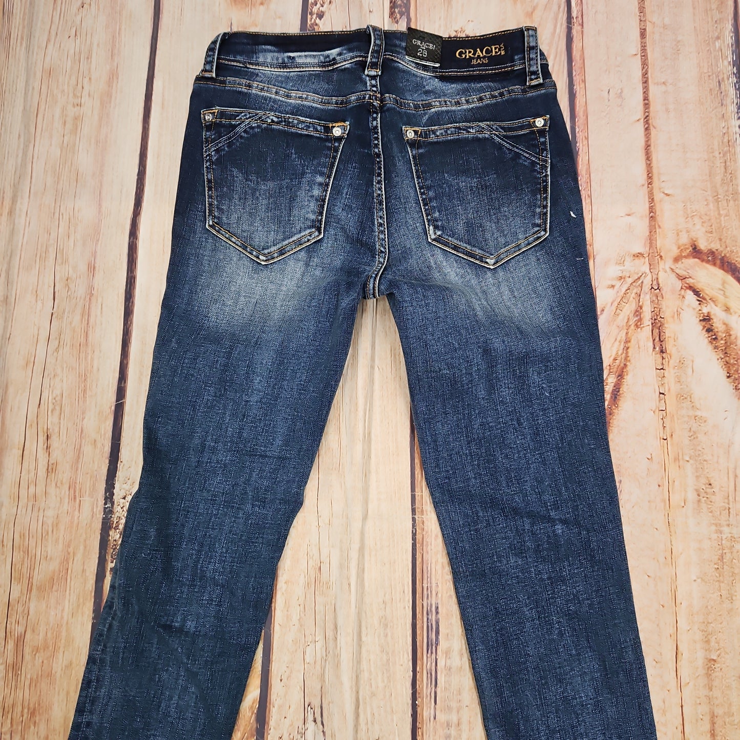 GRACE IN LA WOMEN'S EASY FIT BLUE JEAN SKINNY EN51858