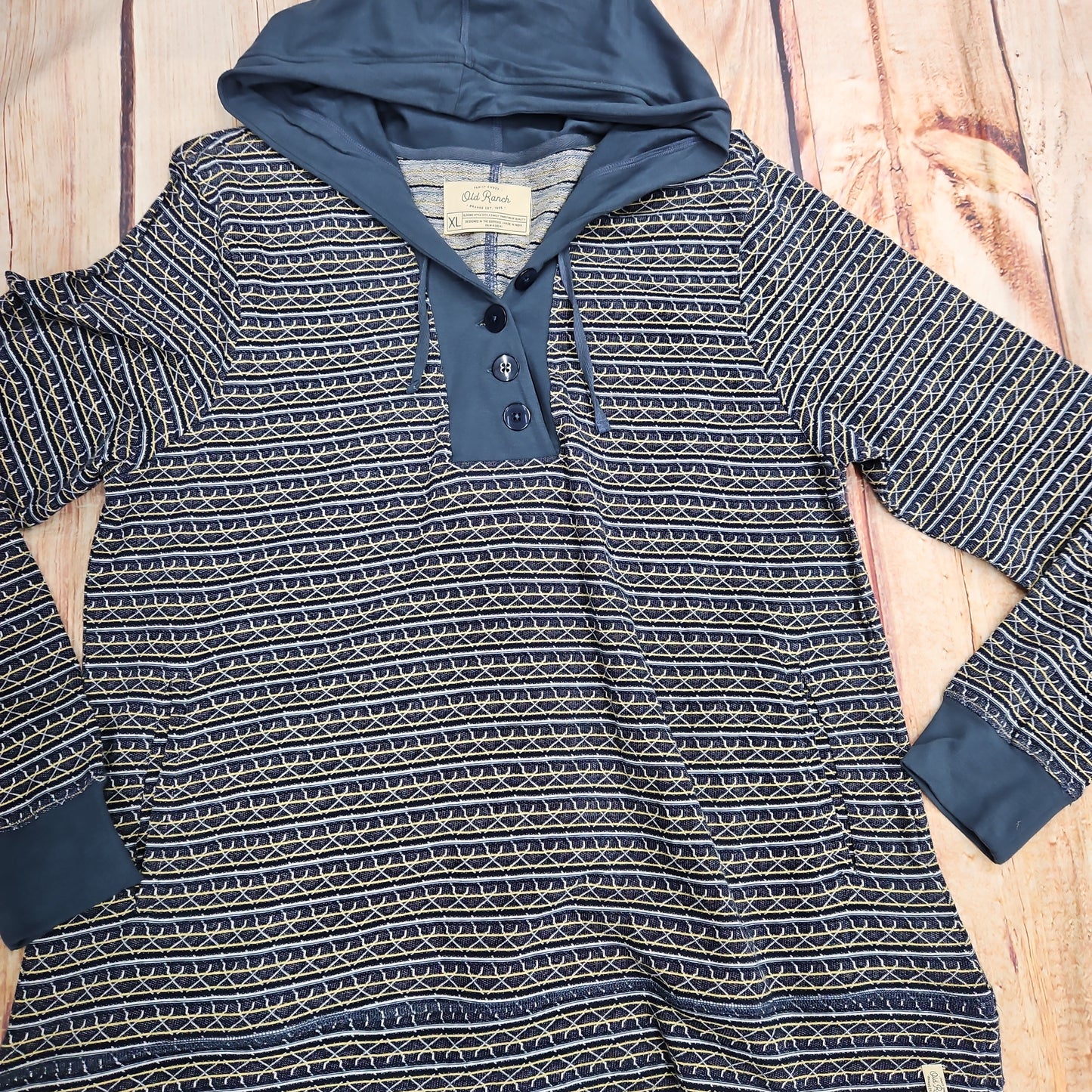 CLEARANCE OLD RANCH FJORD DARK DENIM HOODIE