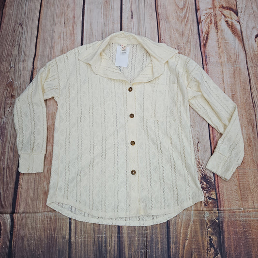 7TH RAY CREAM BUTTON UP SHIRT