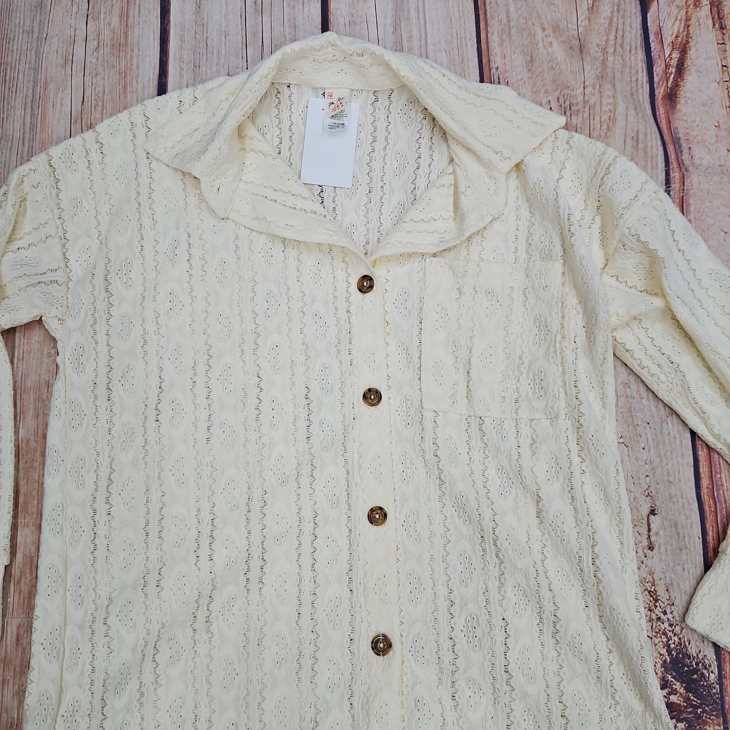 7TH RAY CREAM BUTTON UP SHIRT