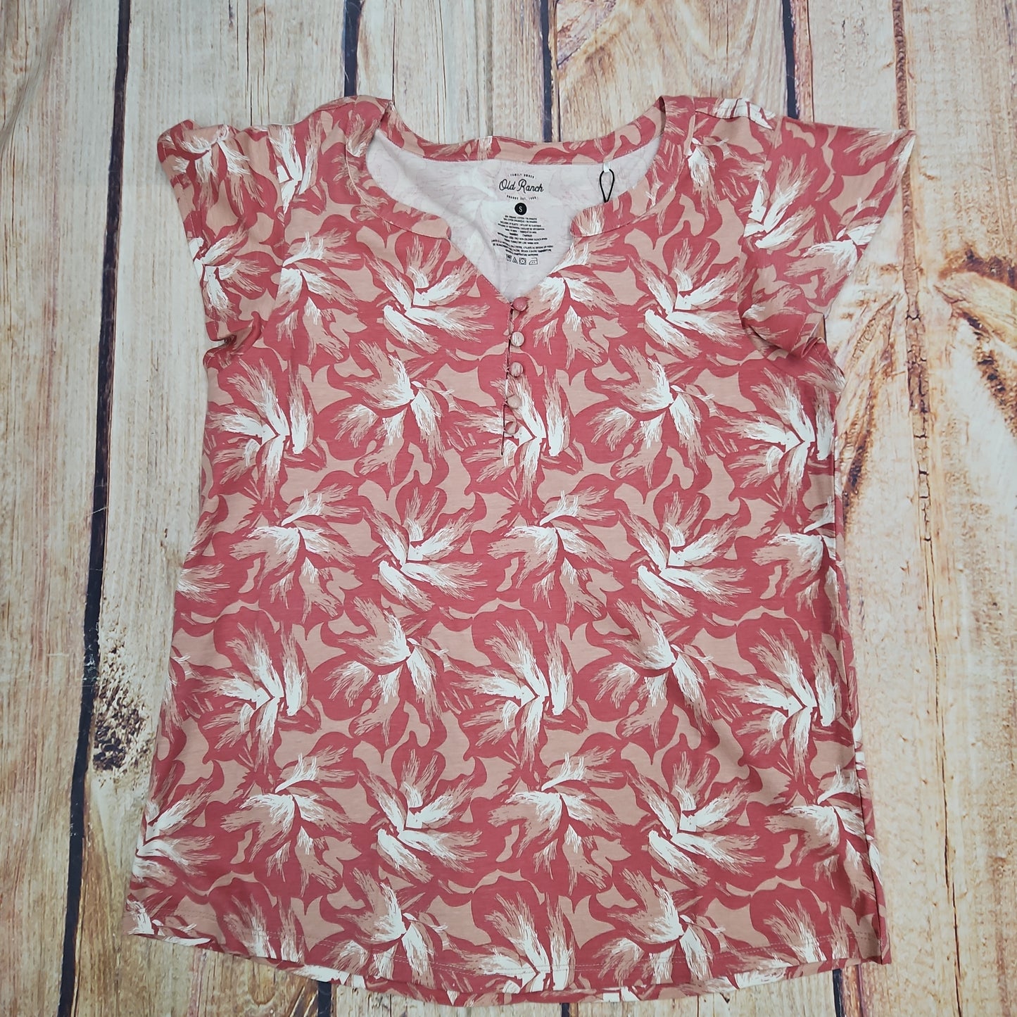OLD RANCH KYLEE TOP BAROQUE ROSE M10295WH