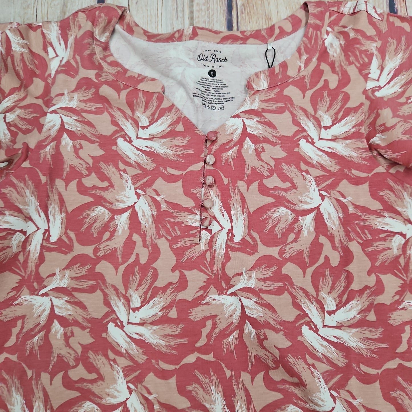 OLD RANCH KYLEE TOP BAROQUE ROSE M10295WH