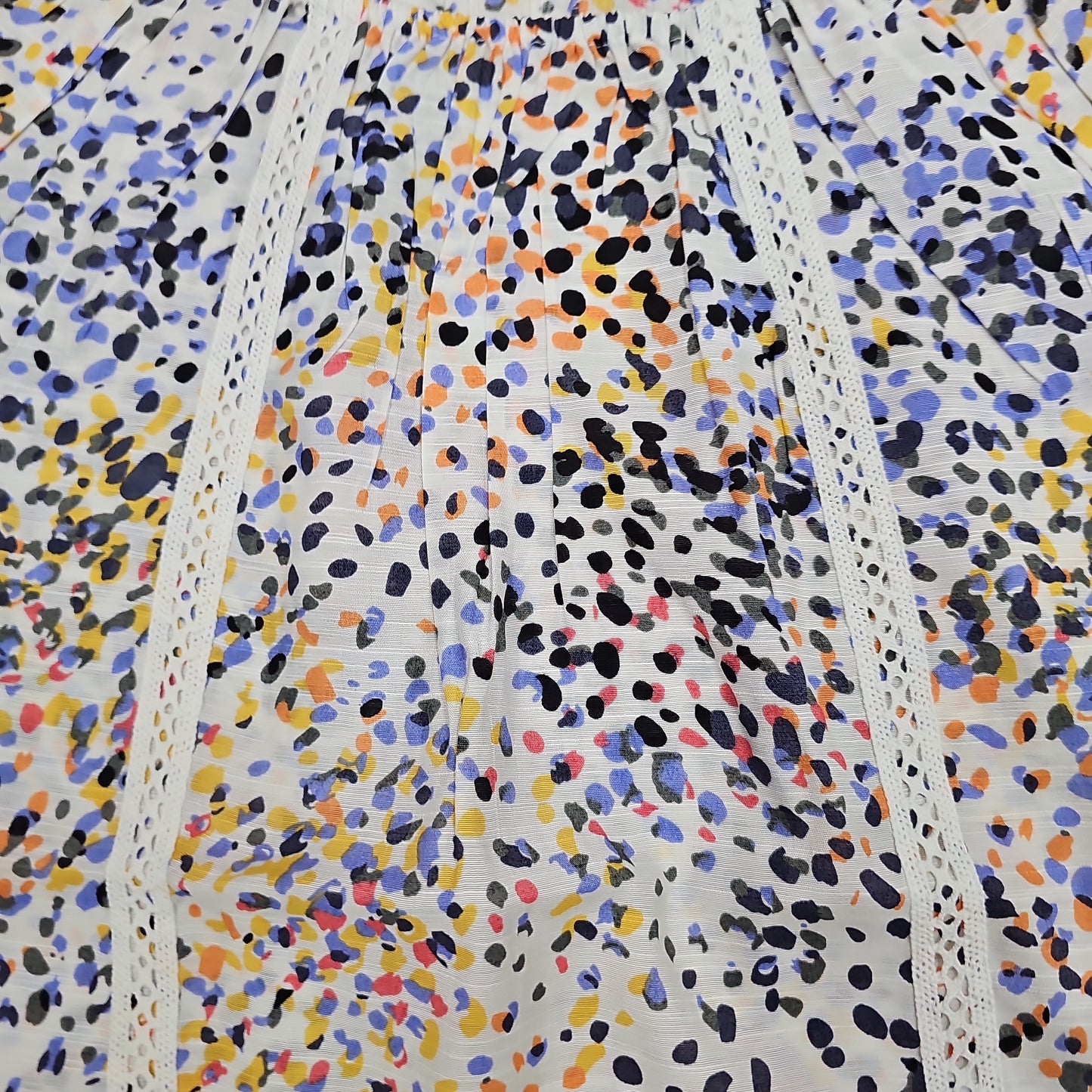 KEREN HART 3/4 SLEEVE MULTI COLORED LEOPARD PRINT