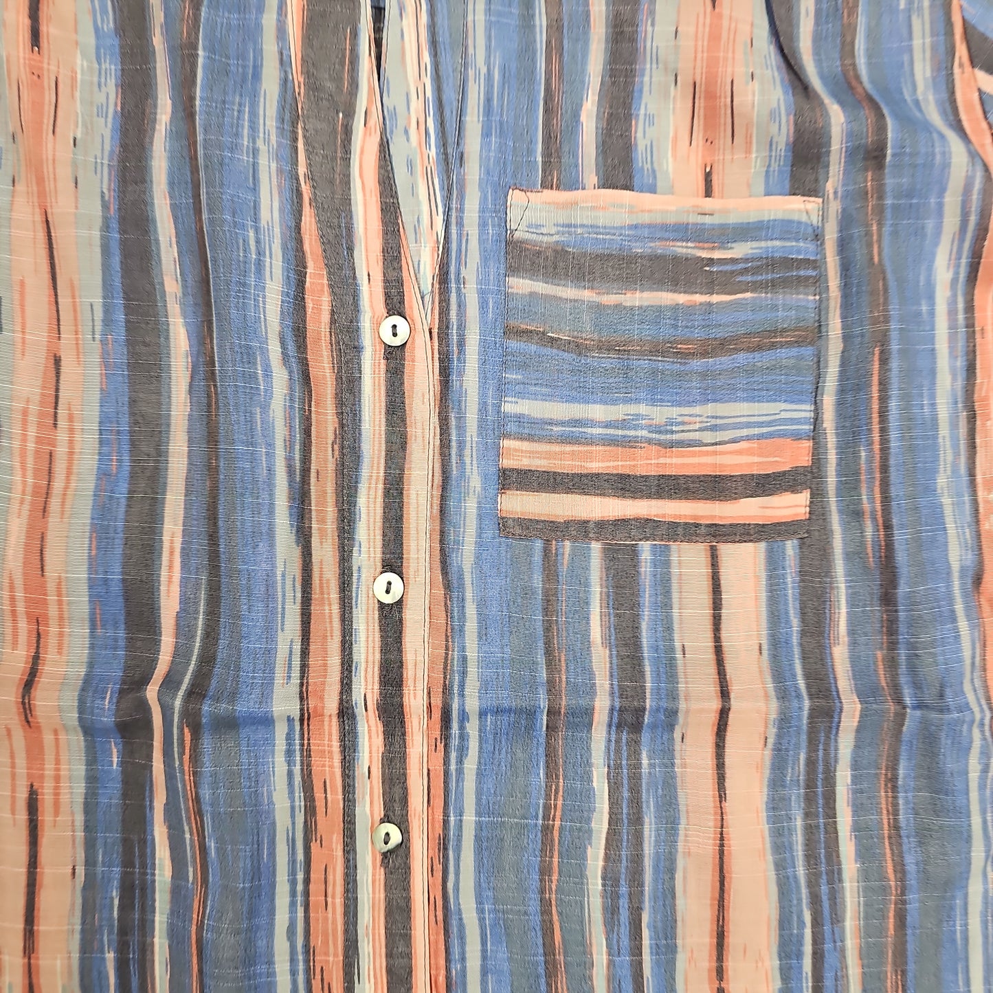 KEREN HART CORAL BLUE STRIPE LS 76038