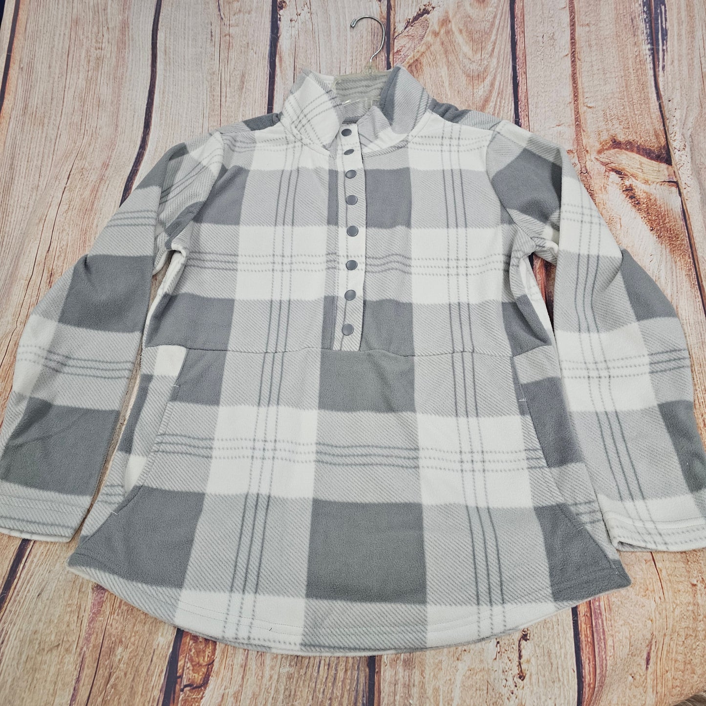NORTH RIVER PRINTED MICRO FLEECE MOCK PLACKET OWL CLEARANCE