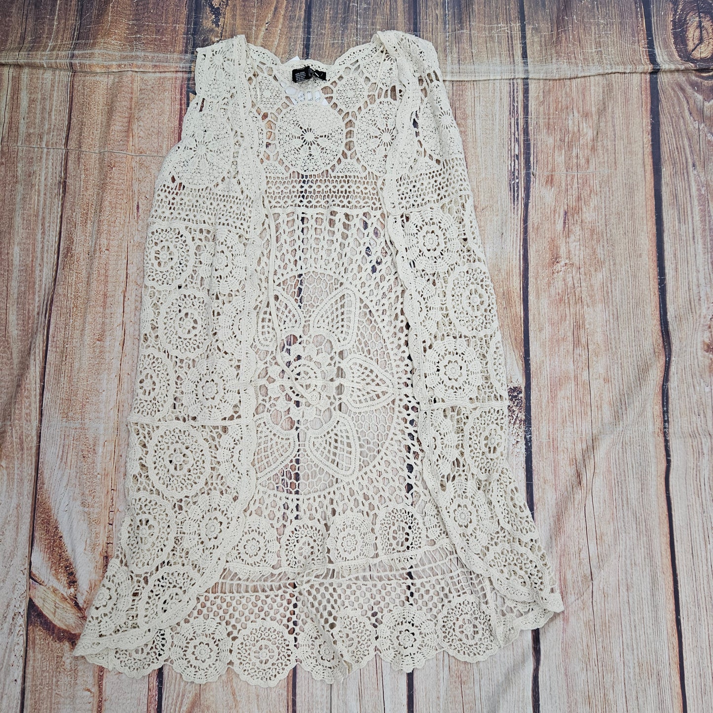 PAPILLON CROCHET OPEN VEST PT18052