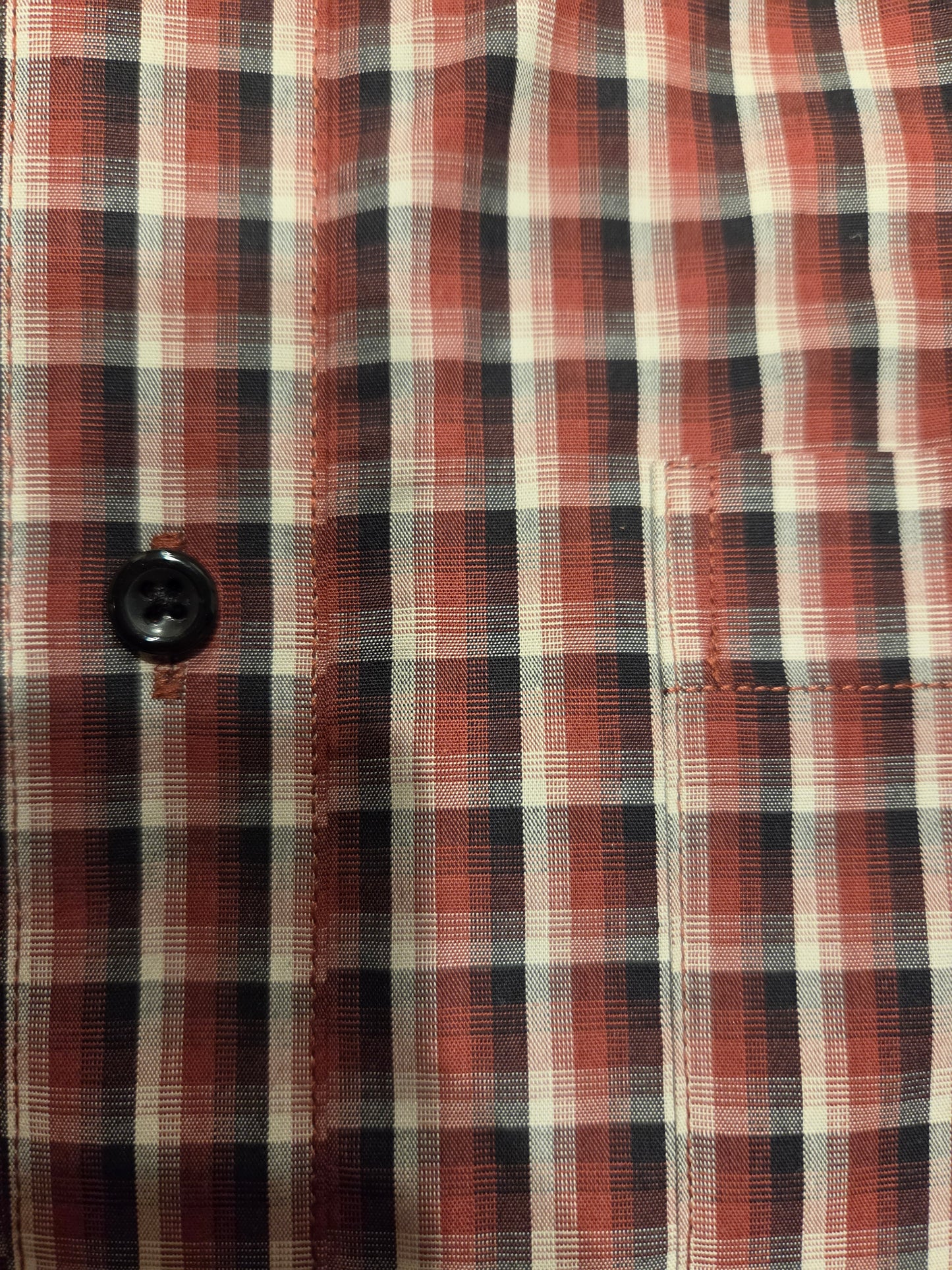 FX FUSION D12001 BURGUNDY L/S TEXT MINI PLAID