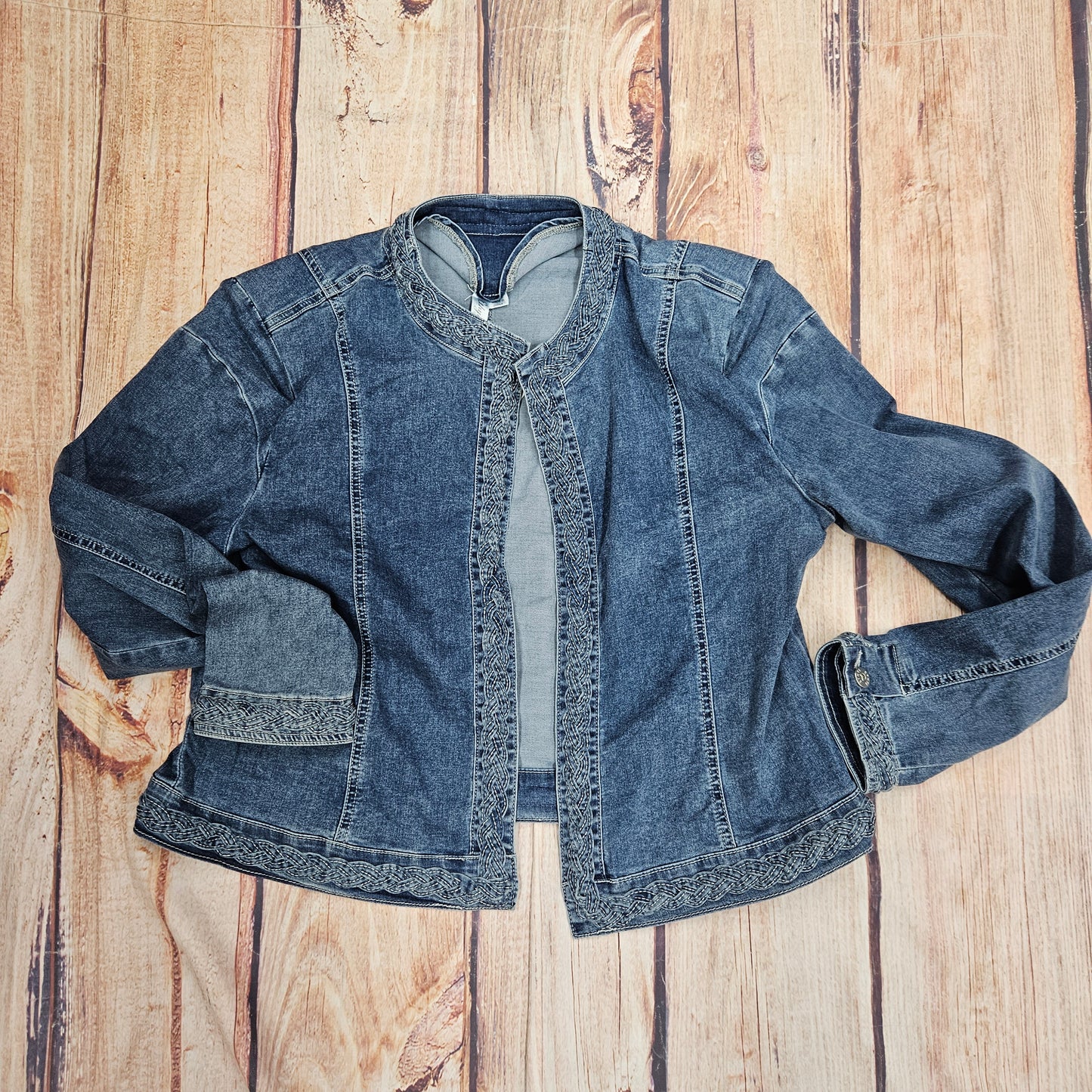 ETHYL WOMENS BRAIDED SHOULDER PADS JACKET J18BWD