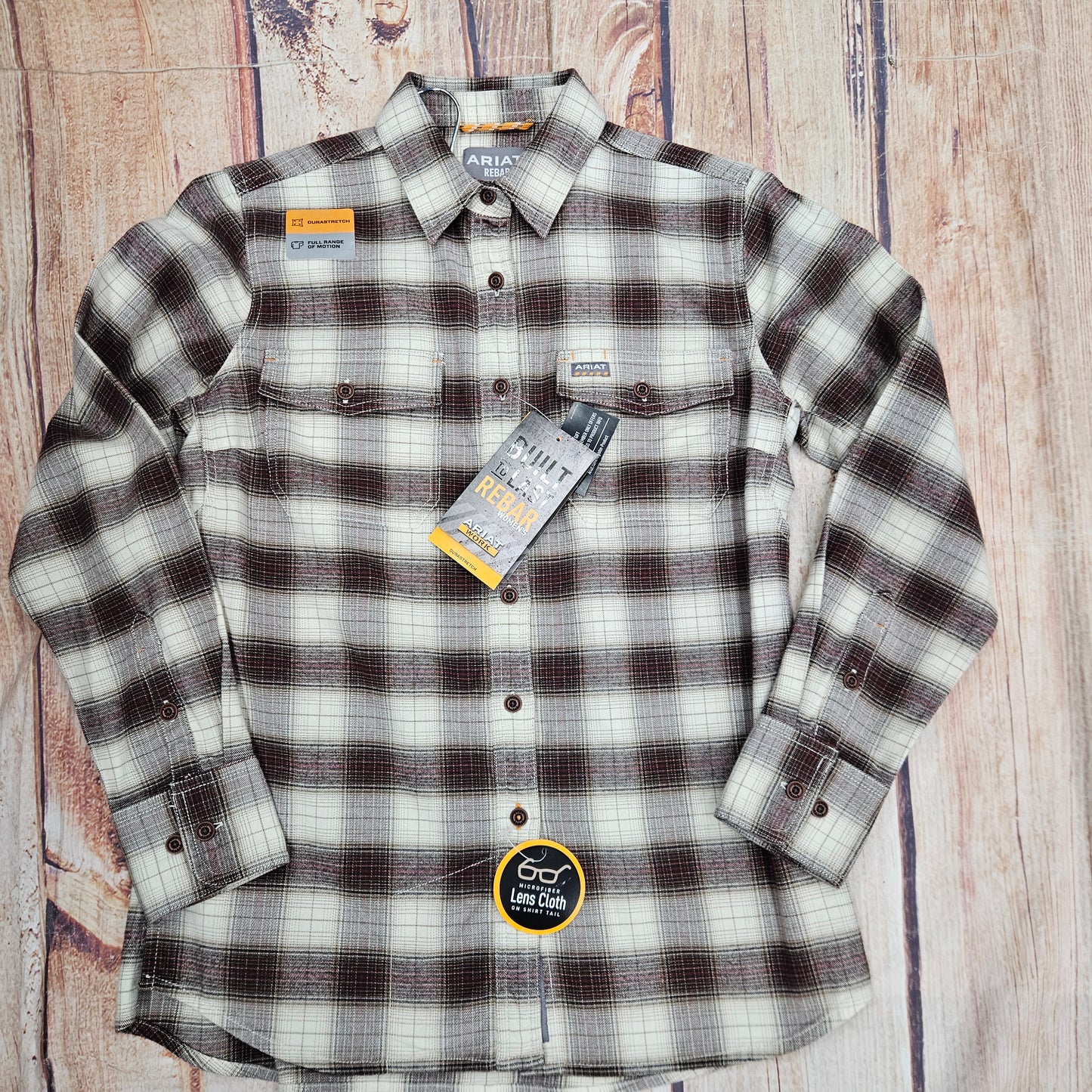 ARIAT WOMENS REBAR FLANNEL L/S WN/IVY