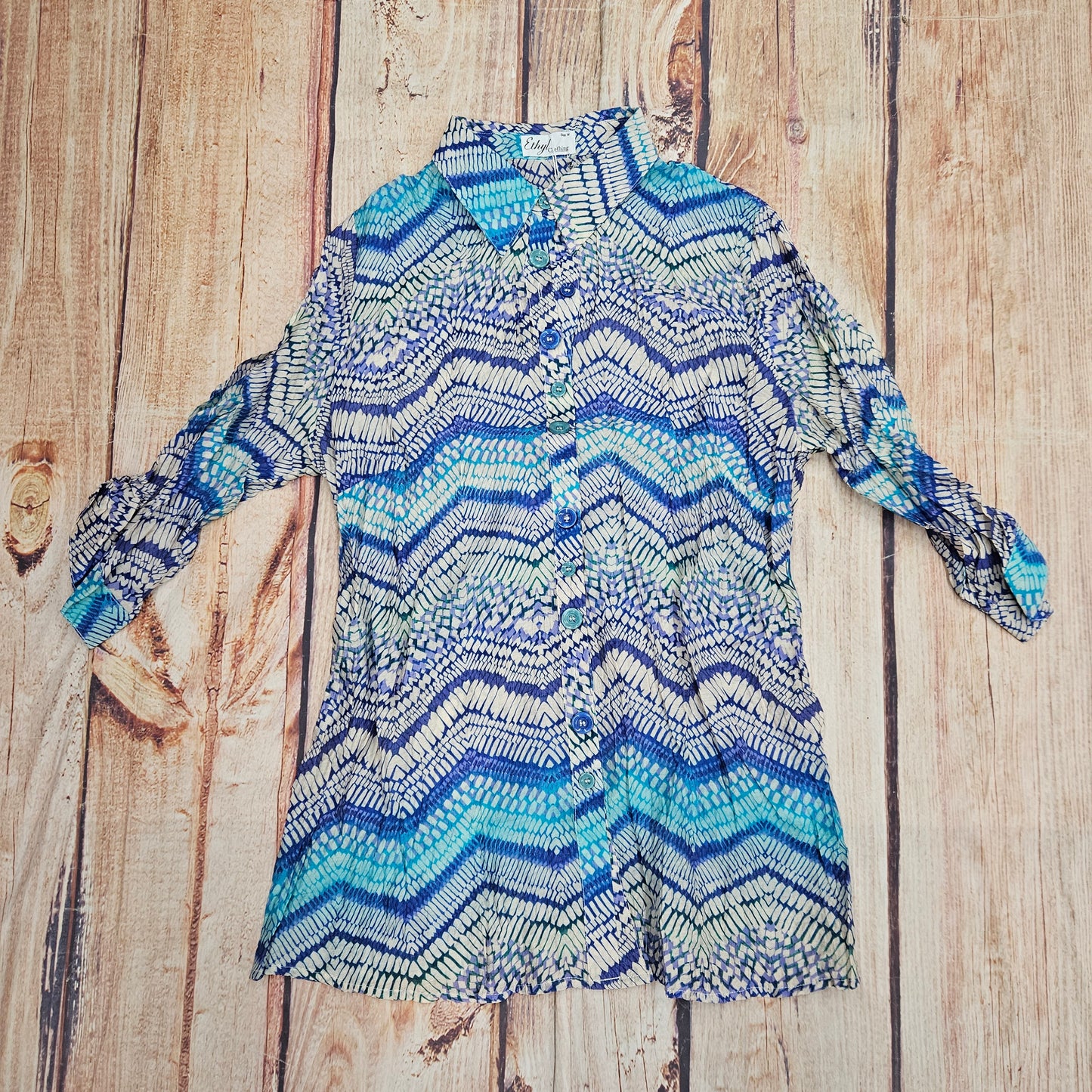 ETHYL BUTTON BLOUSE DIGITAL PRINT