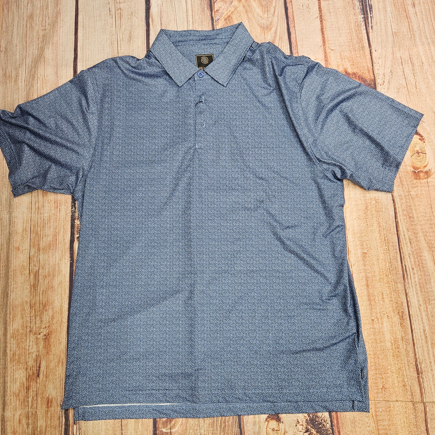 CLEARANCE FX FUSION BLUE MICRO FIBER FLORAL PRINT POLO