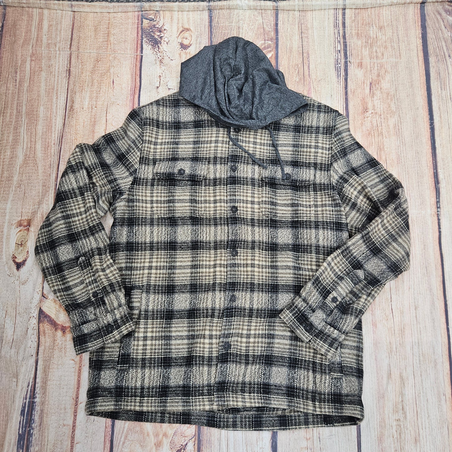 FLAG AND ANTHEM MANNING VHOODED SHIRT JACKET OATCBK FA240W2295