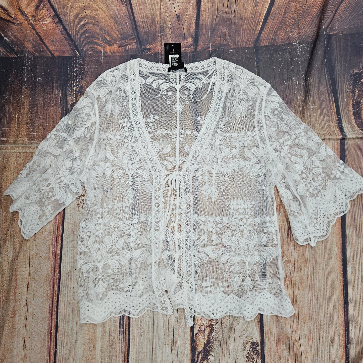 PAPILLON  FLORAL EMBROIDERED COVER UP PT18025