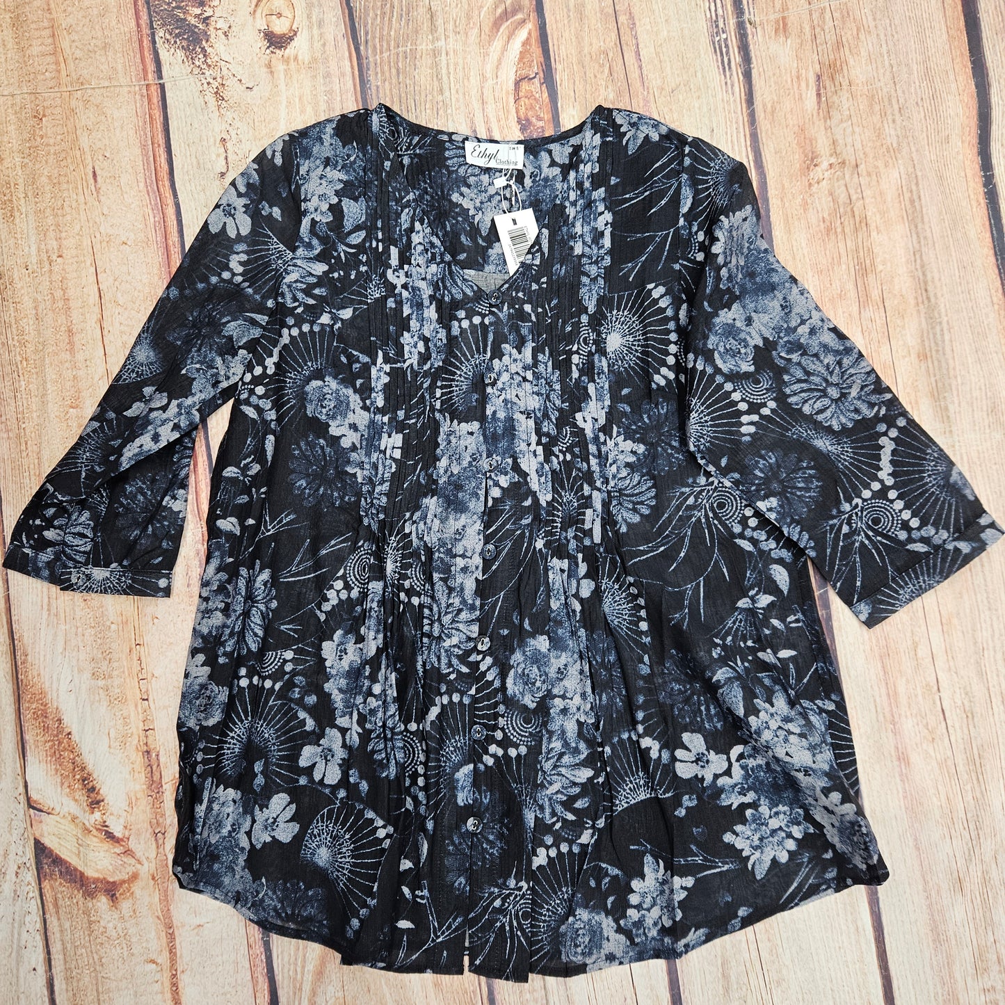 ETHYL WOMENS CELINE BLUE/BLACK PRINT JY6933BL