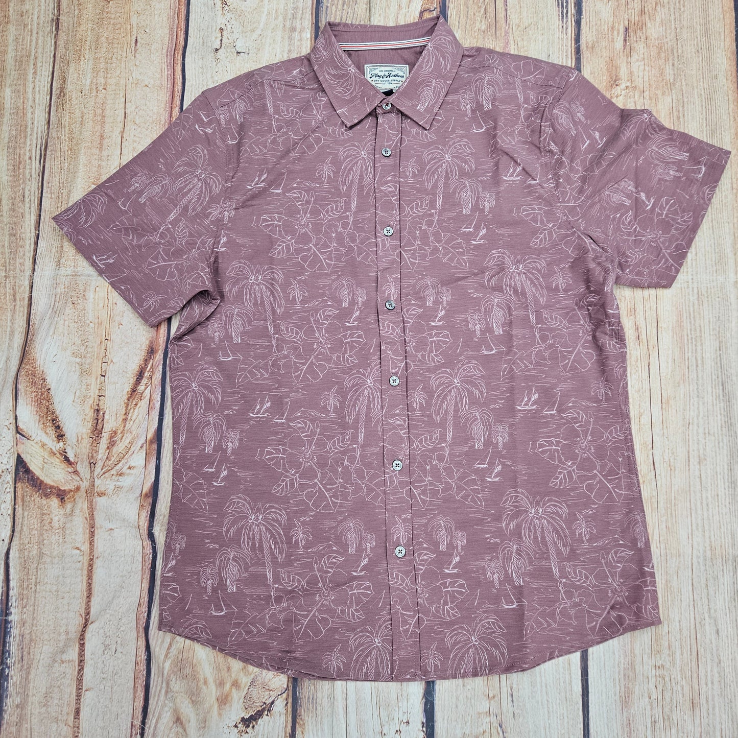 FLAG AND ANTHEM RICHFIELD SS OUTDOOR PERFORMANCE TROPICAL PRINT SHIRT SP25WS2385