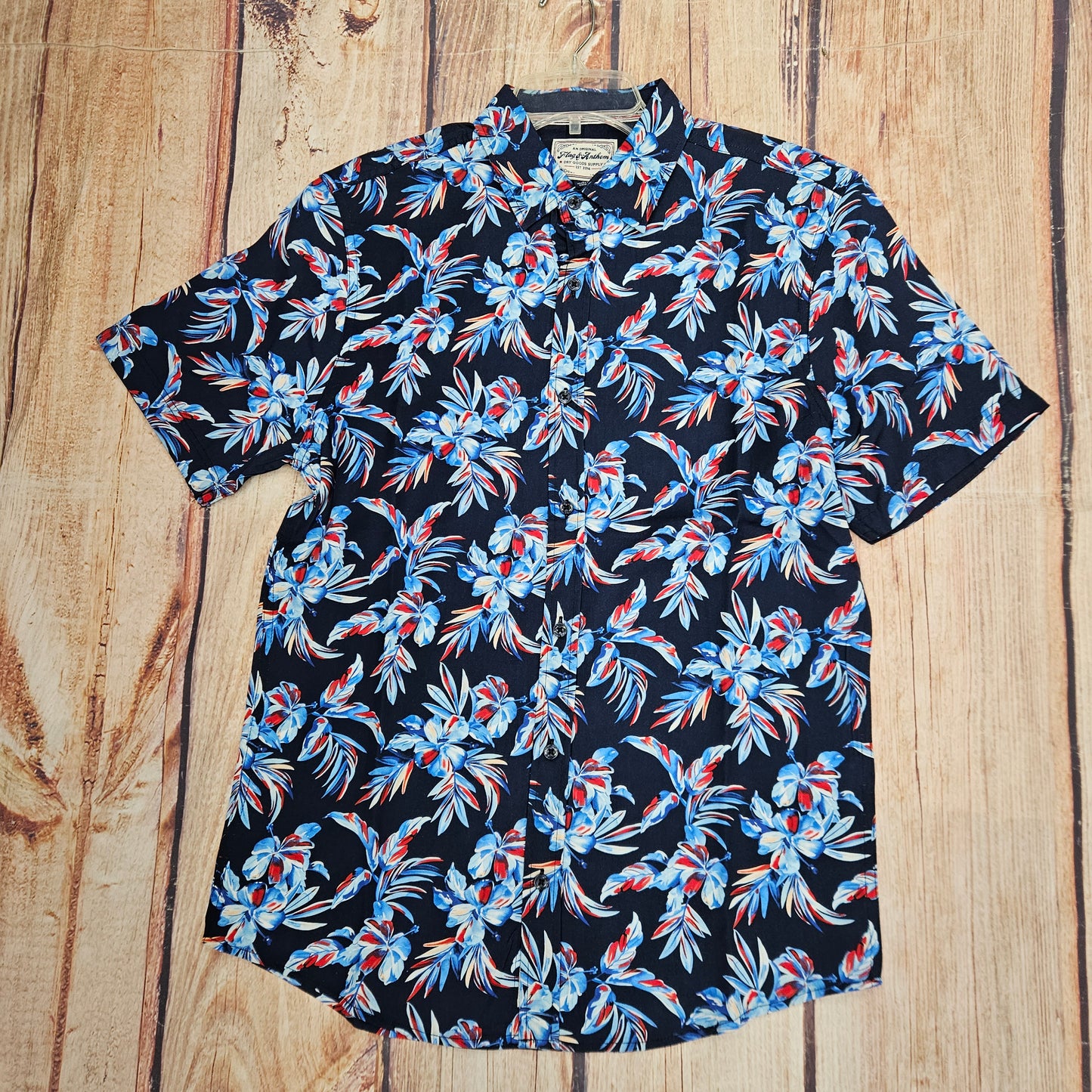 FLAG & ANTHEM LORIS SS AMERICAN FLORAL BUTTON UP SHIRT SP26WS3123