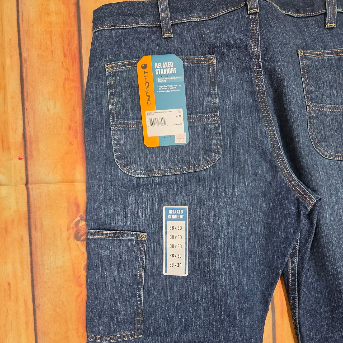 CARHARTT RELAXED STRAIGHT RUGGED FLEX DENIM DUNGAREE 102808-498