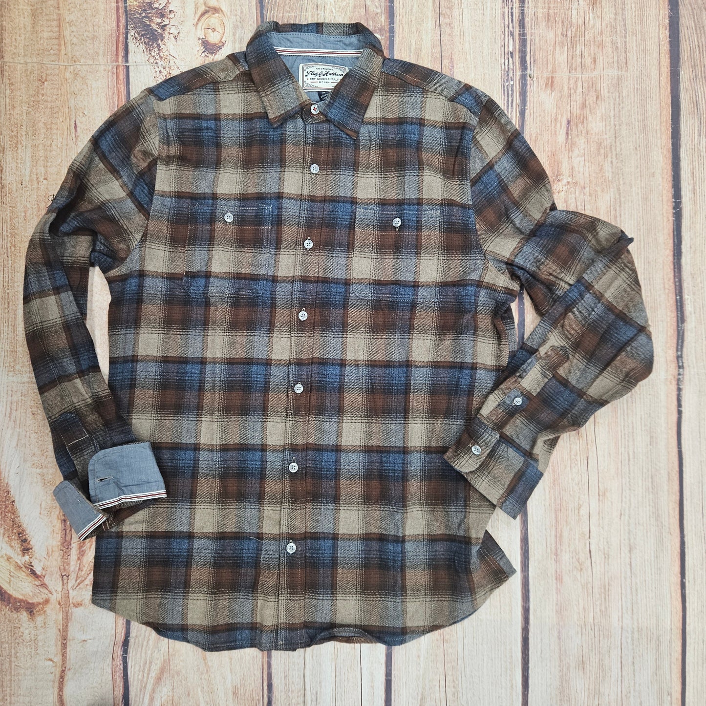 FLAG AND ANTHEM RITTER LS FLANNEL SHIRT FA25WS2682 BRBLTN