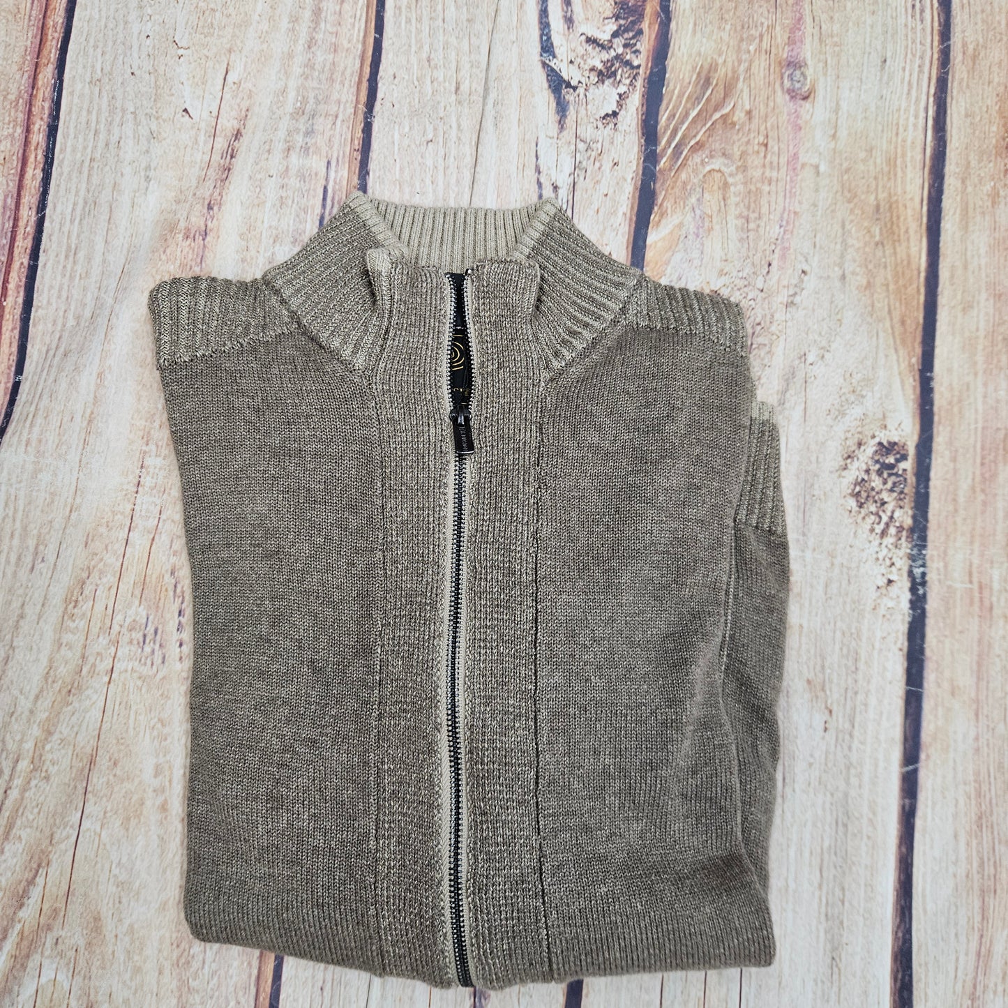 F/X FUSION PLAITED FULL ZIP TAUPE COMBO 10071