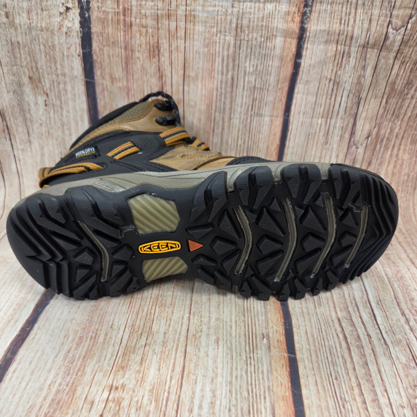 CLEARANCE Keen 1025666 Ridge Flex Mid WP Bison/Golden Brown Men