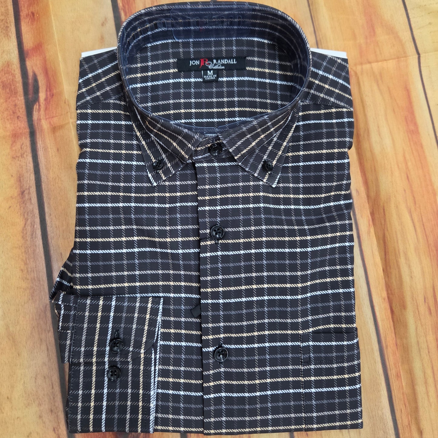 FX FUSION JON RANDALL J1507 BLACK/TAN LS MINI CHECK