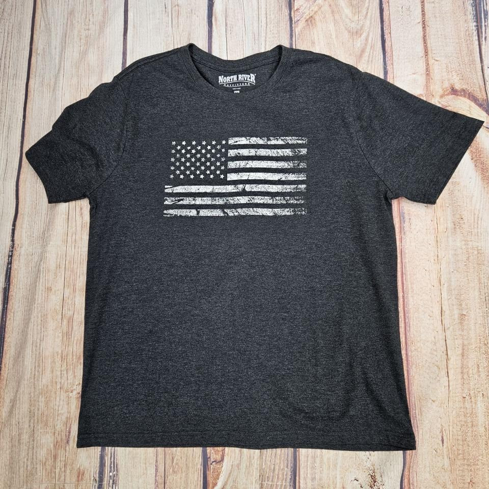NORTH RIVER GRAY FLAG PRINT TEE CLEARANCE