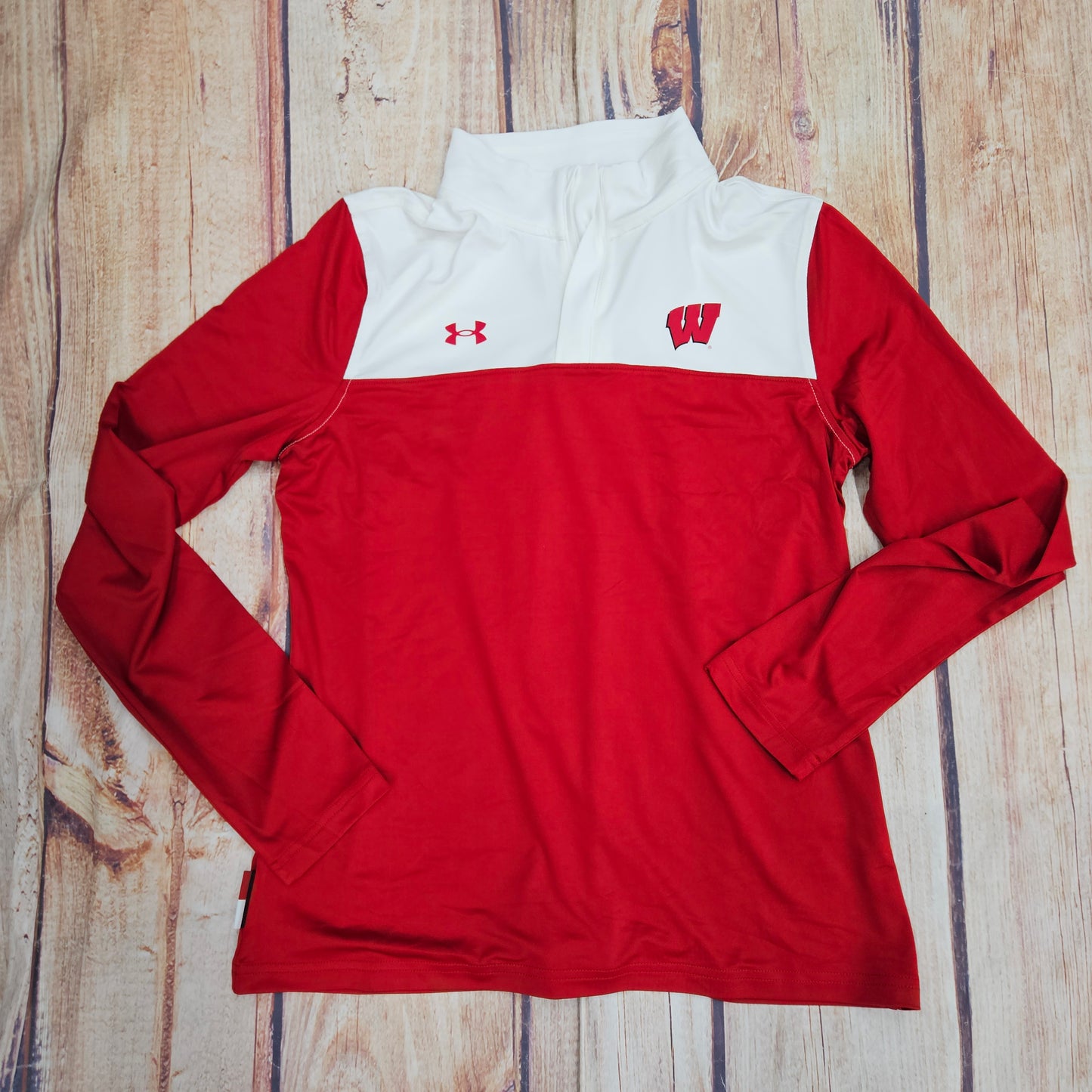 UNDER ARMOUR WMNS WISCONSIN BLOCKED 1/4 ZIP