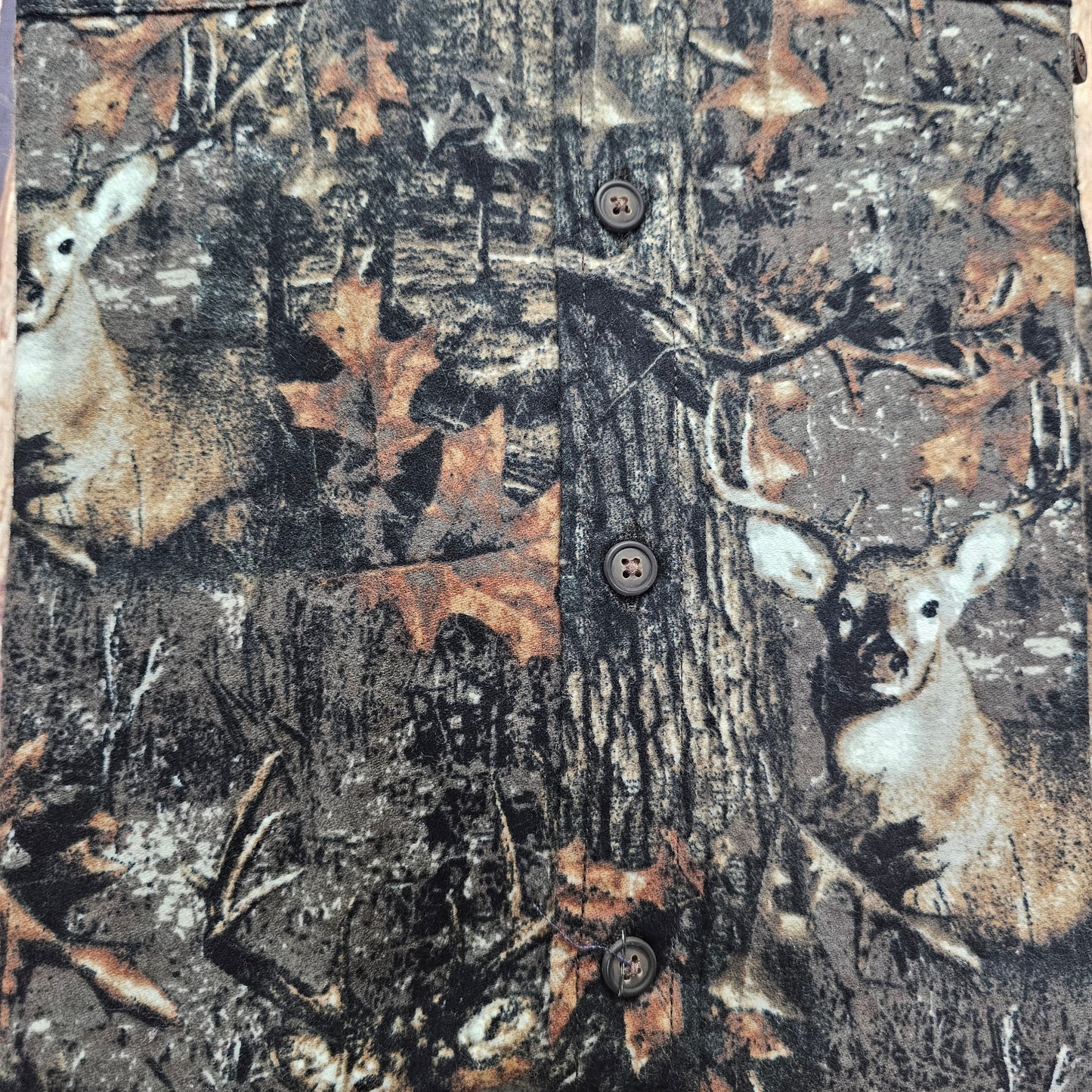 NORTH RIVER LONG SLEEVE BUTTON UP CAMO W/ DEER PRINT NRM6399