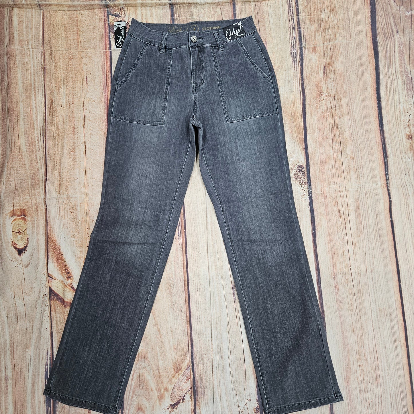 ETHYL WOMENS ZIP GRAY PANTS Z505GRY