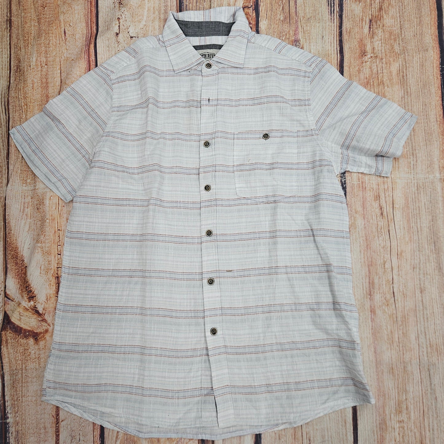 NORTH RIVER Y/D WOVEN SHIRT BUTTON DOWN MEN NRM5351