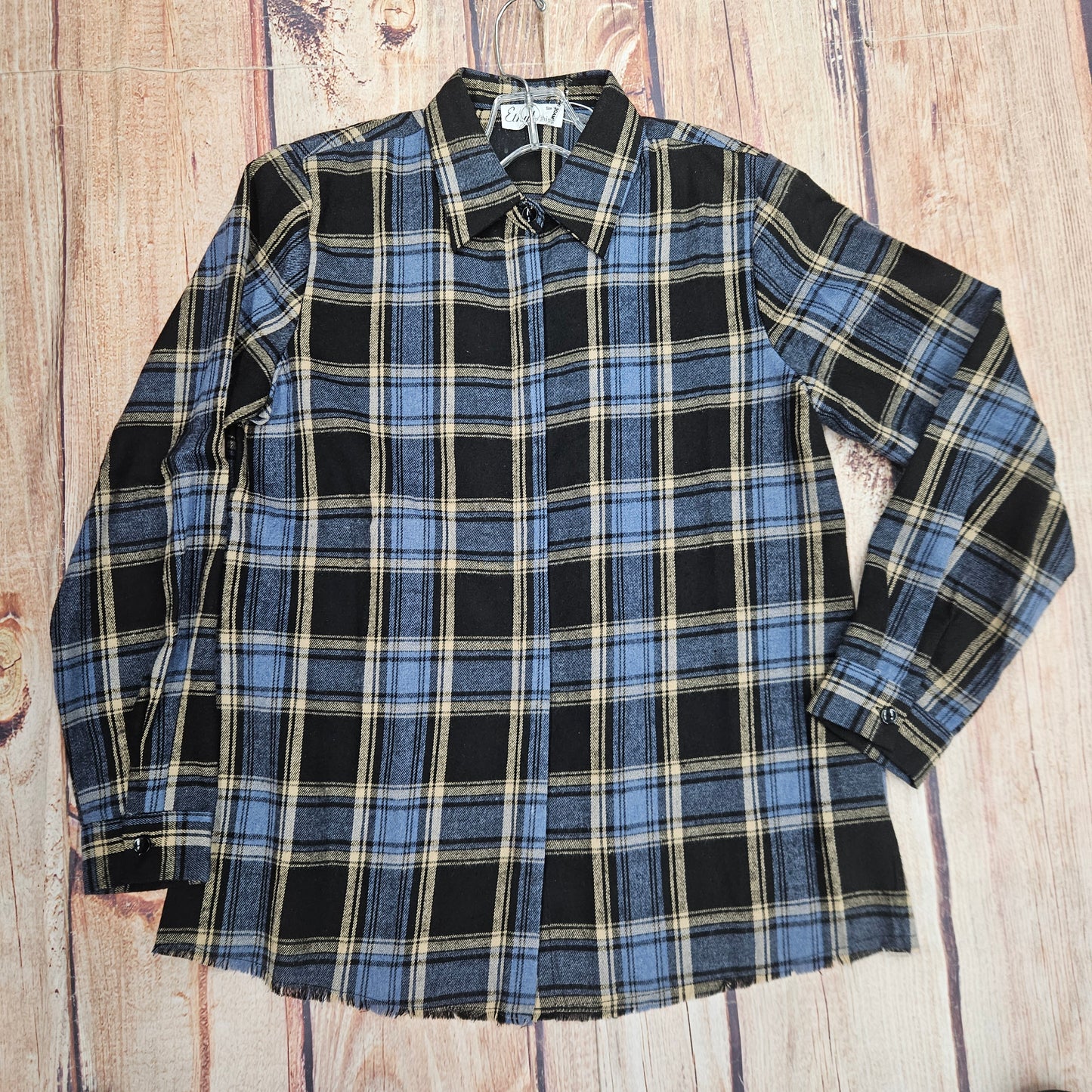 ETHYL PLAID BASIC TOP 231PLDBN