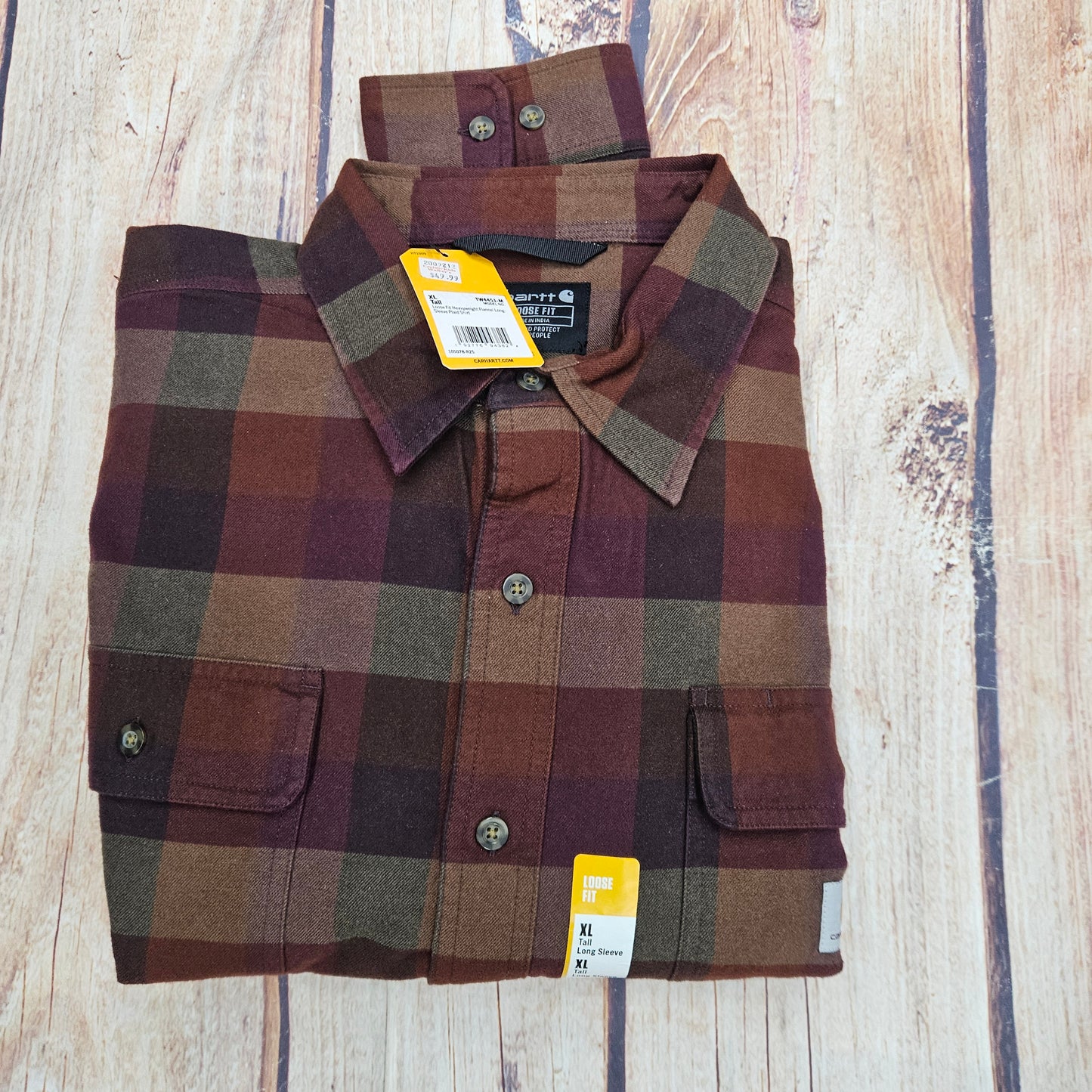 CARHARTT LOOSE FIT HEAVYWEIGHT FLANNEL LONG SLEEVE 105078