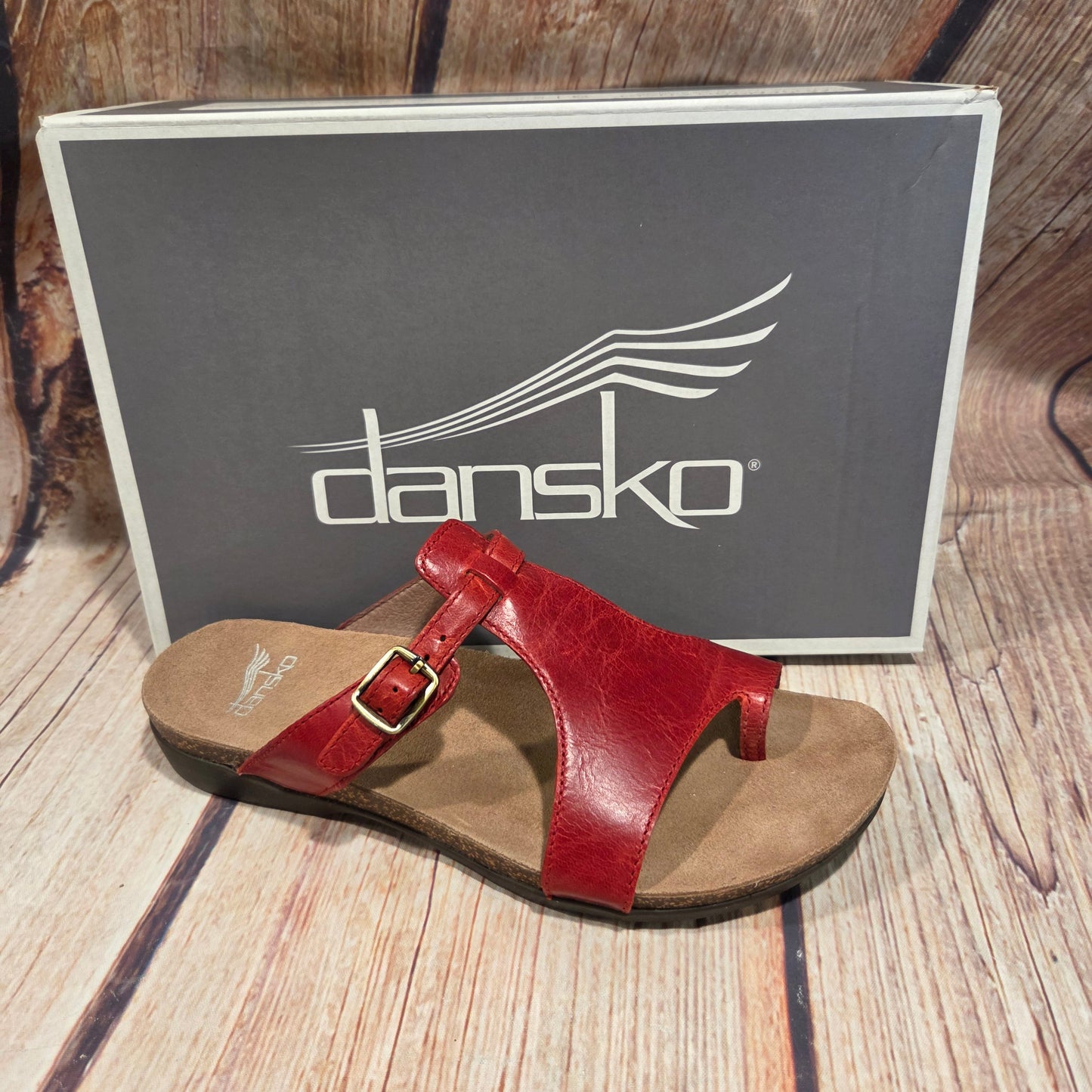 CLEARANCE Dansko 6026-225300 Remi Red Waxy Burnished Sandal