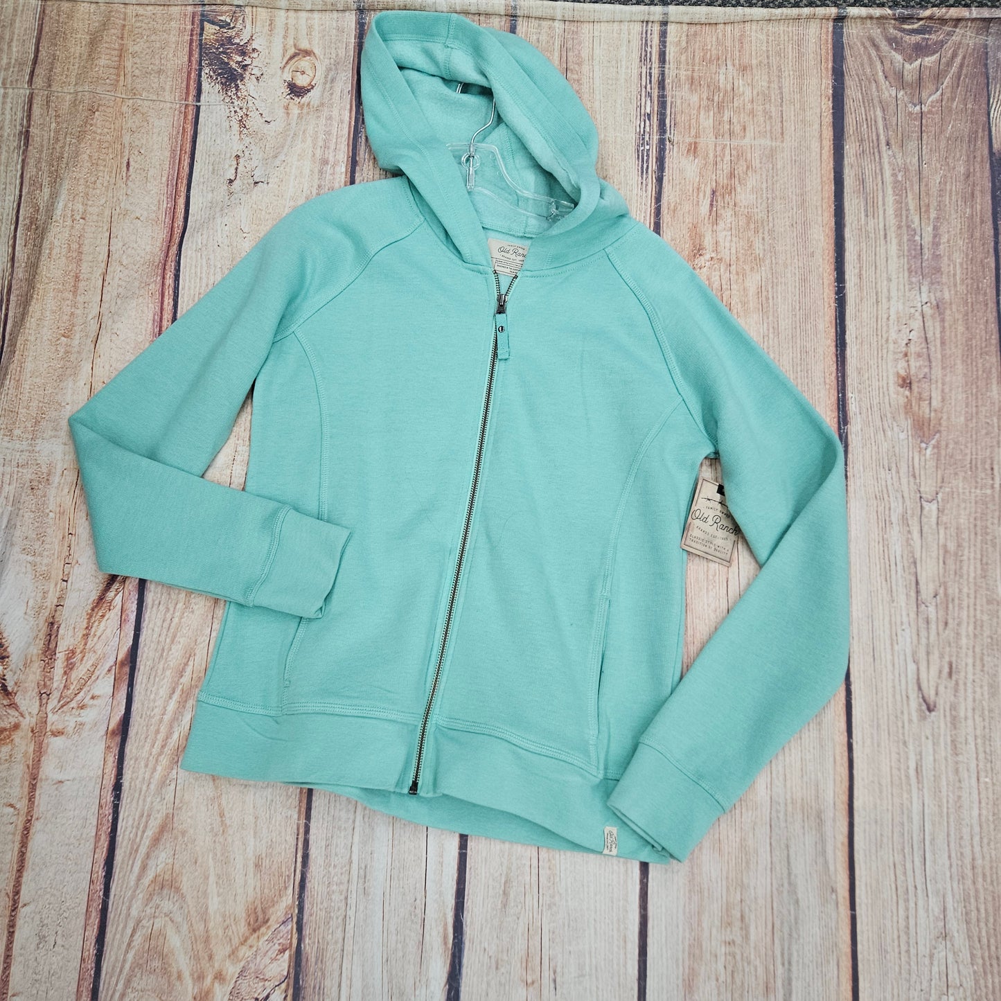 OLD RANCH ZIP FRONT HOODED SWEATSHIRT