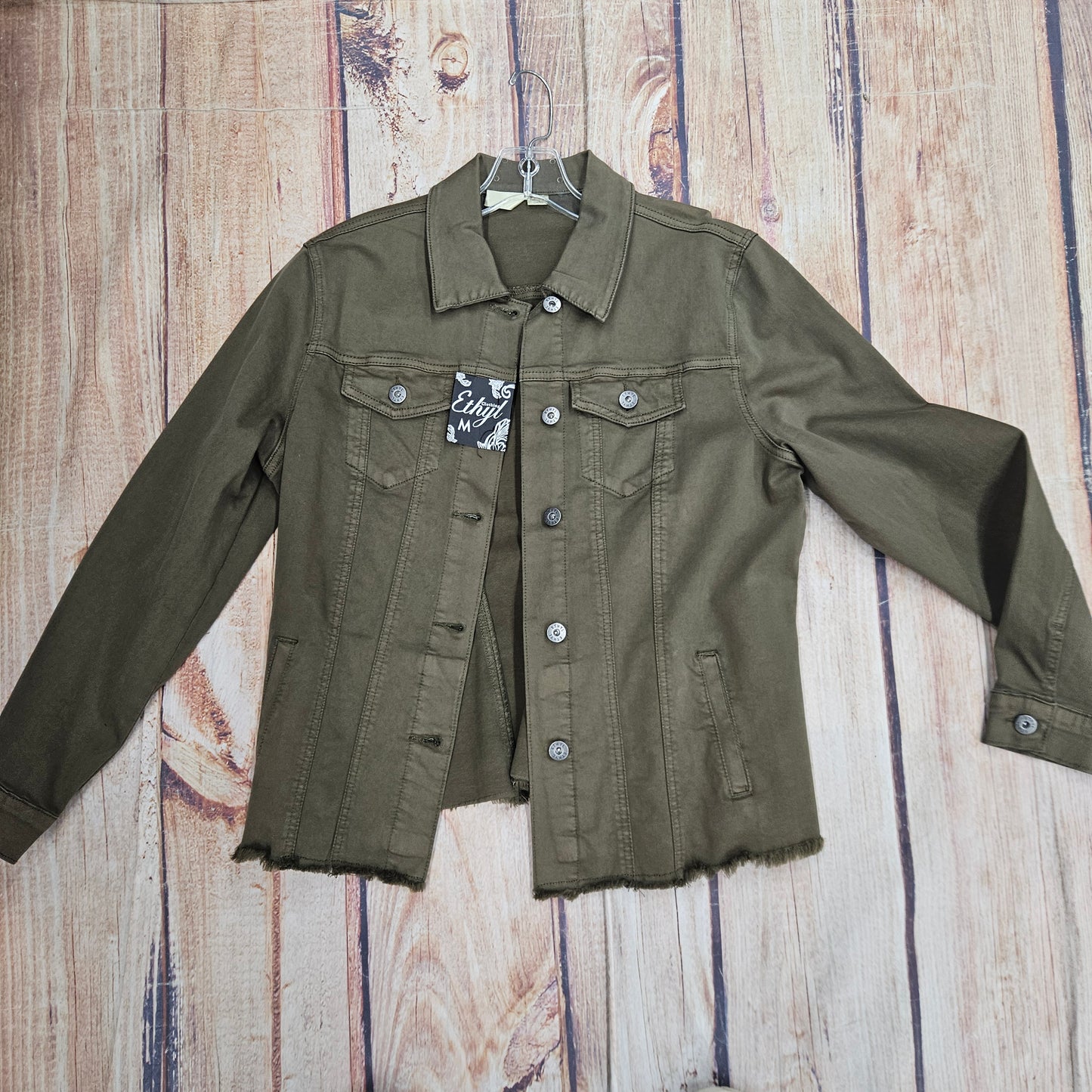 ETHYL DENIM OLIVE JACKET