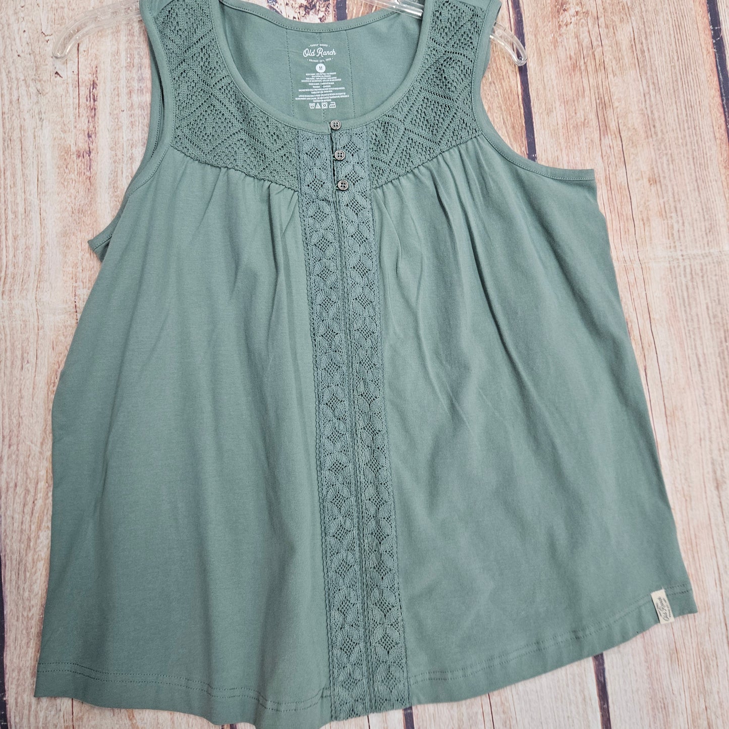 CLEARANCE OLD RANCH GREEN KNIT TANK TOP