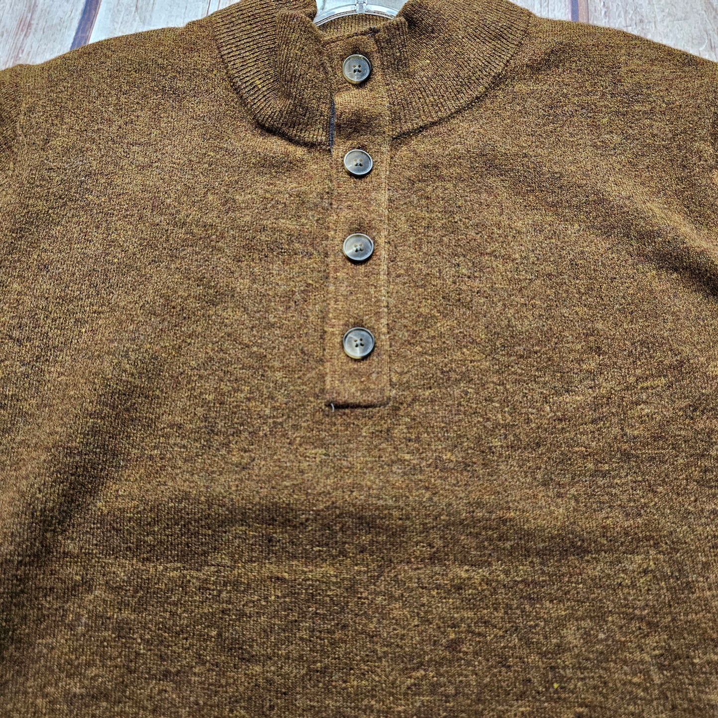 NORTH RIVER TWISTED YARN 4 BOTTON PLAK SWEATER NRM9015