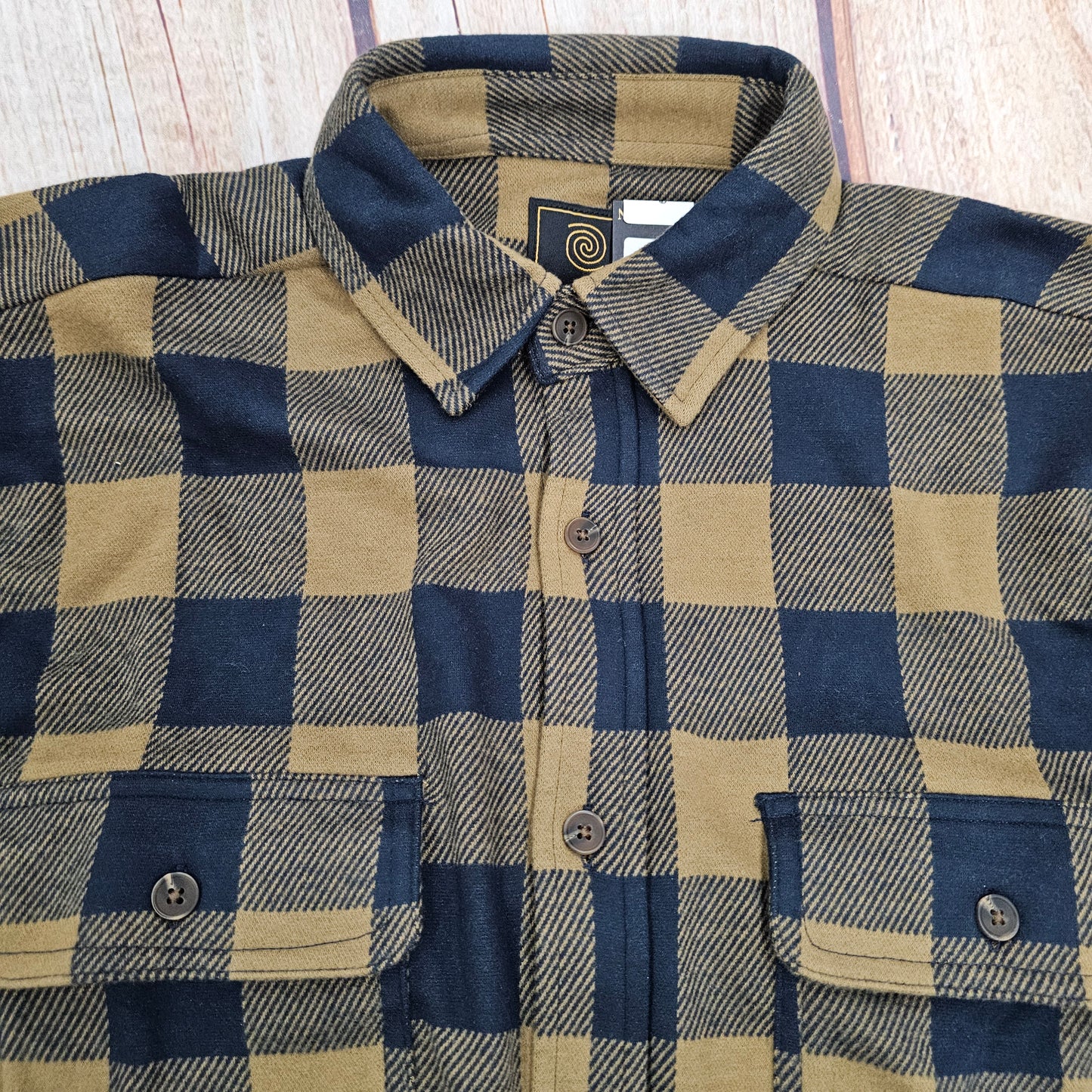 FX FUSION FLANNEL-NAVY/TAN CHECK- 335