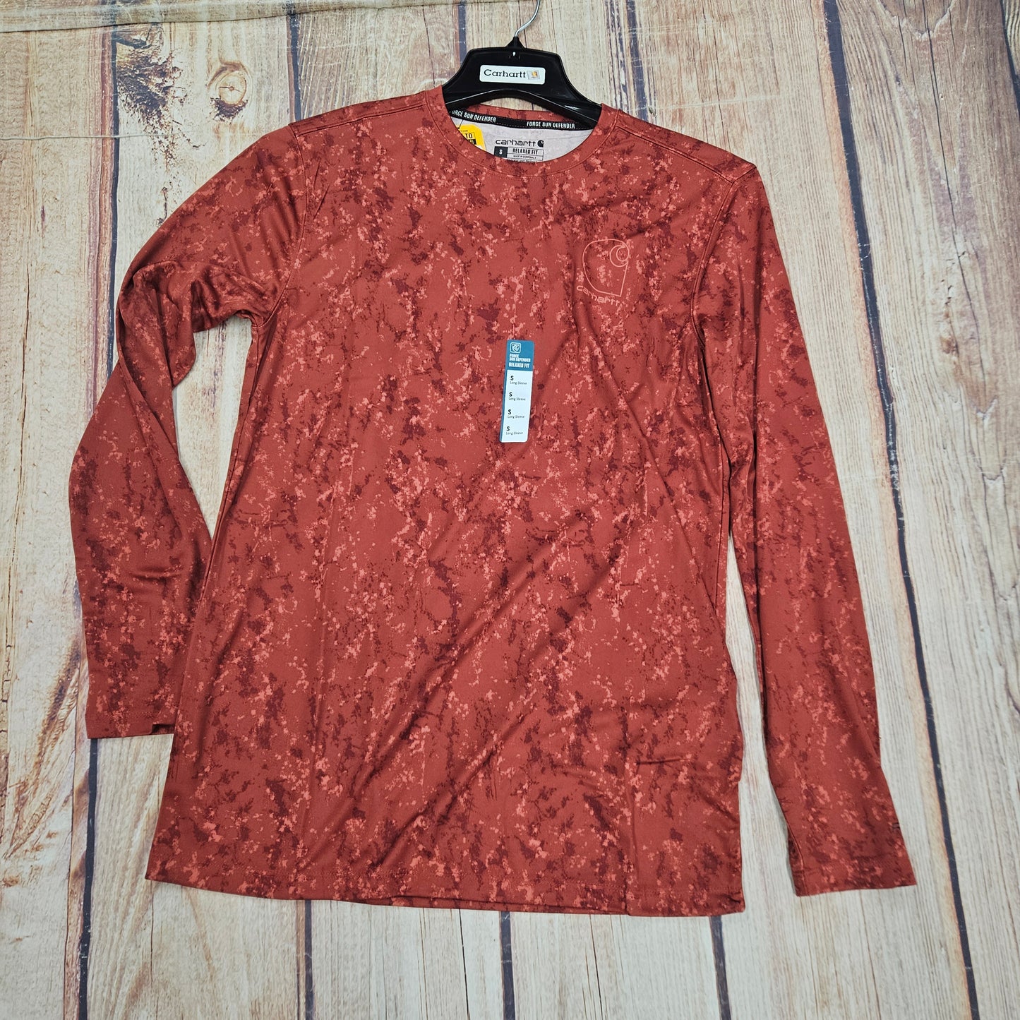 CARHARTT SUN DEFENDER RLXD PRINT LS T-SHIRT 107500-RE9