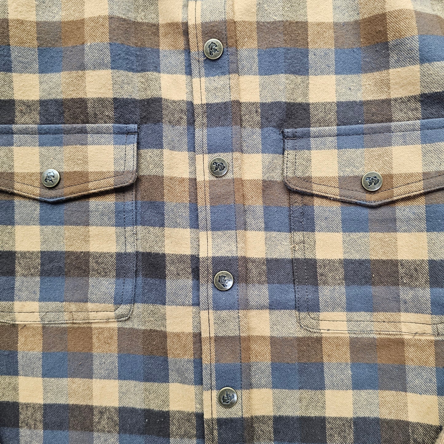 NORTH RIVER MENS SUEDED COTTON PLAID BUTTON UP SHIRT NRM8058