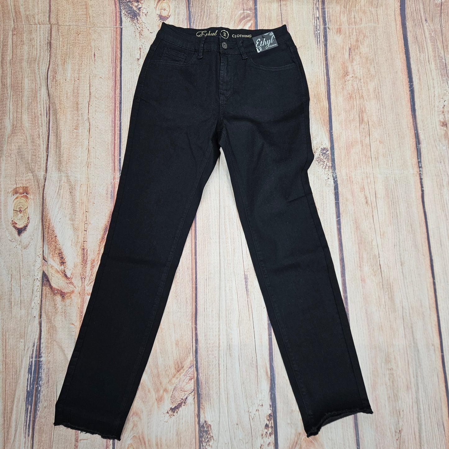 ETHYL ZIP FLY BLACK ANKLE PANT Z210BLK
