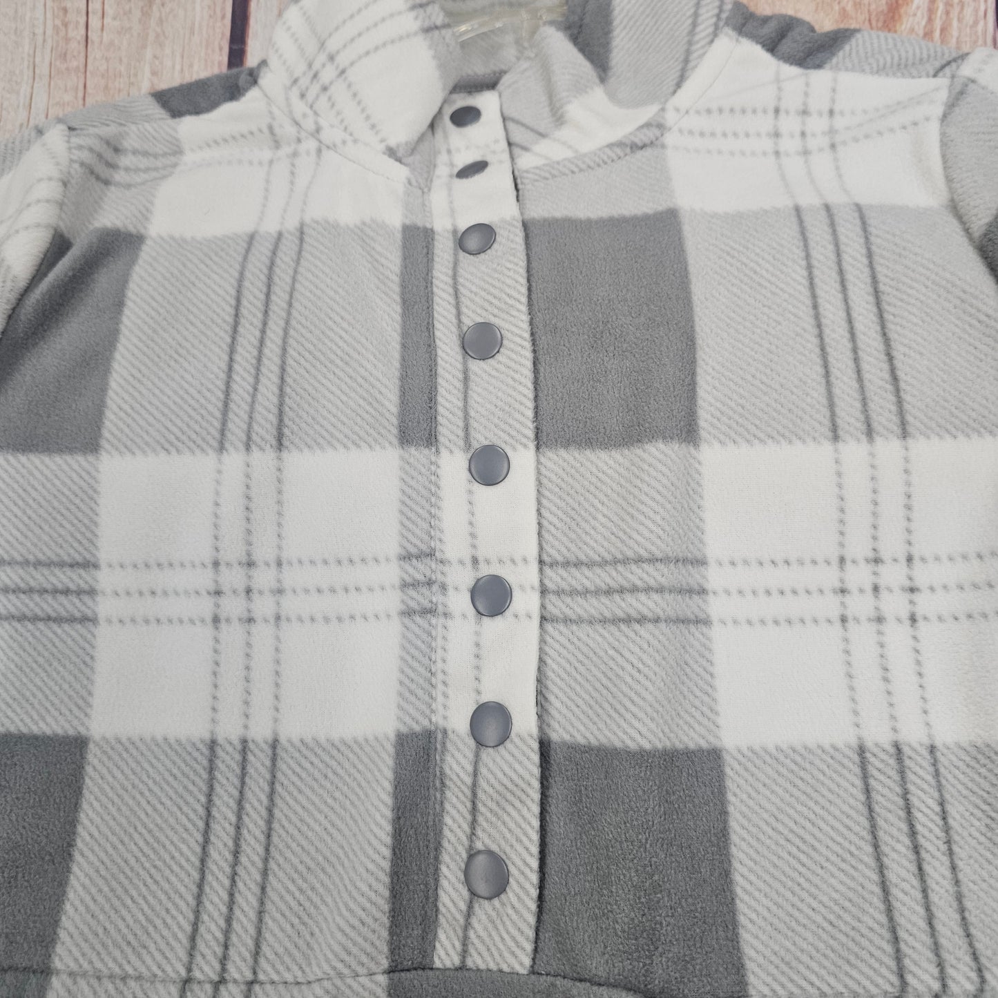 NORTH RIVER PRINTED MICRO FLEECE MOCK PLACKET OWL CLEARANCE