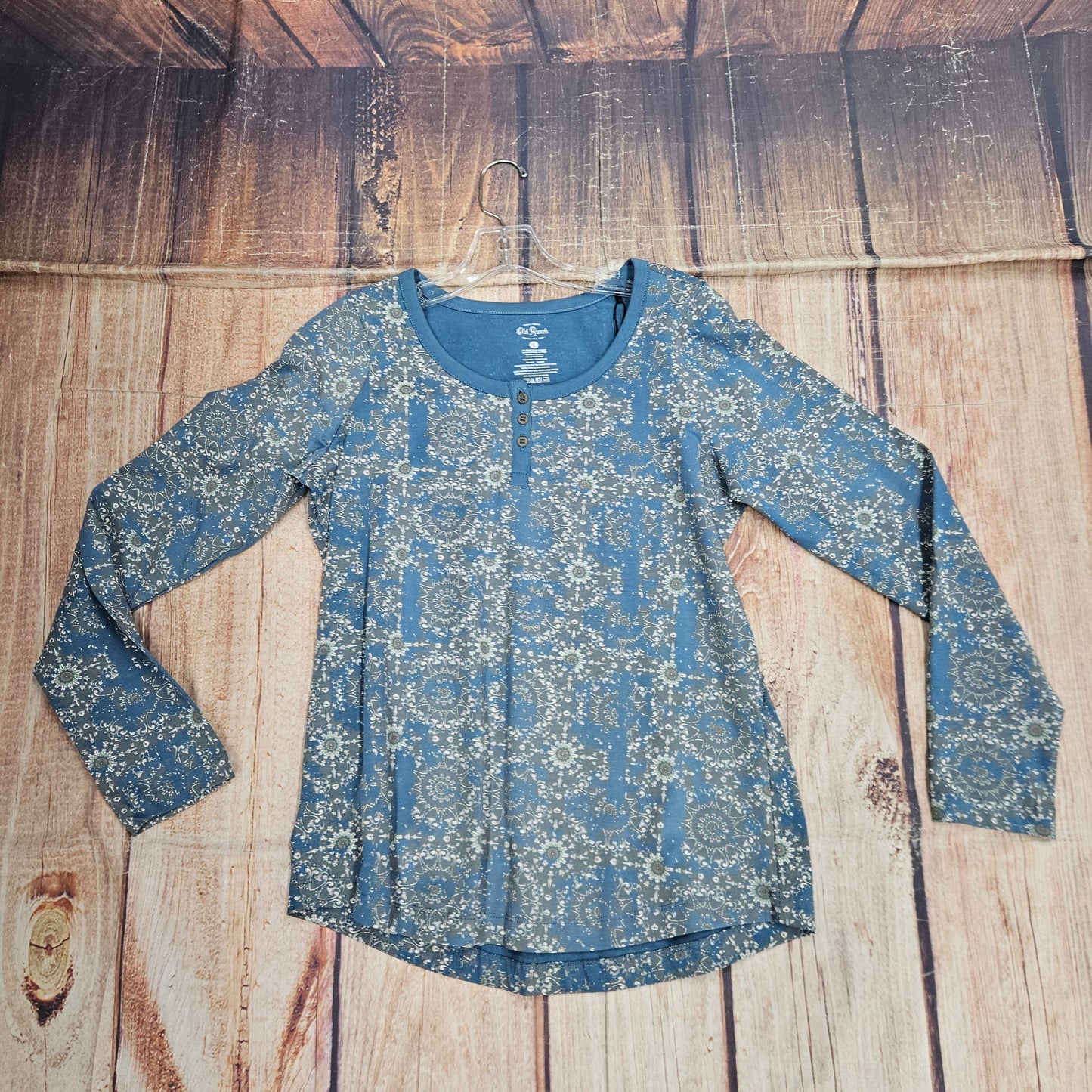 OLD RANCH SKYLA HENLEY TOP BLUE ASHES M17795XU