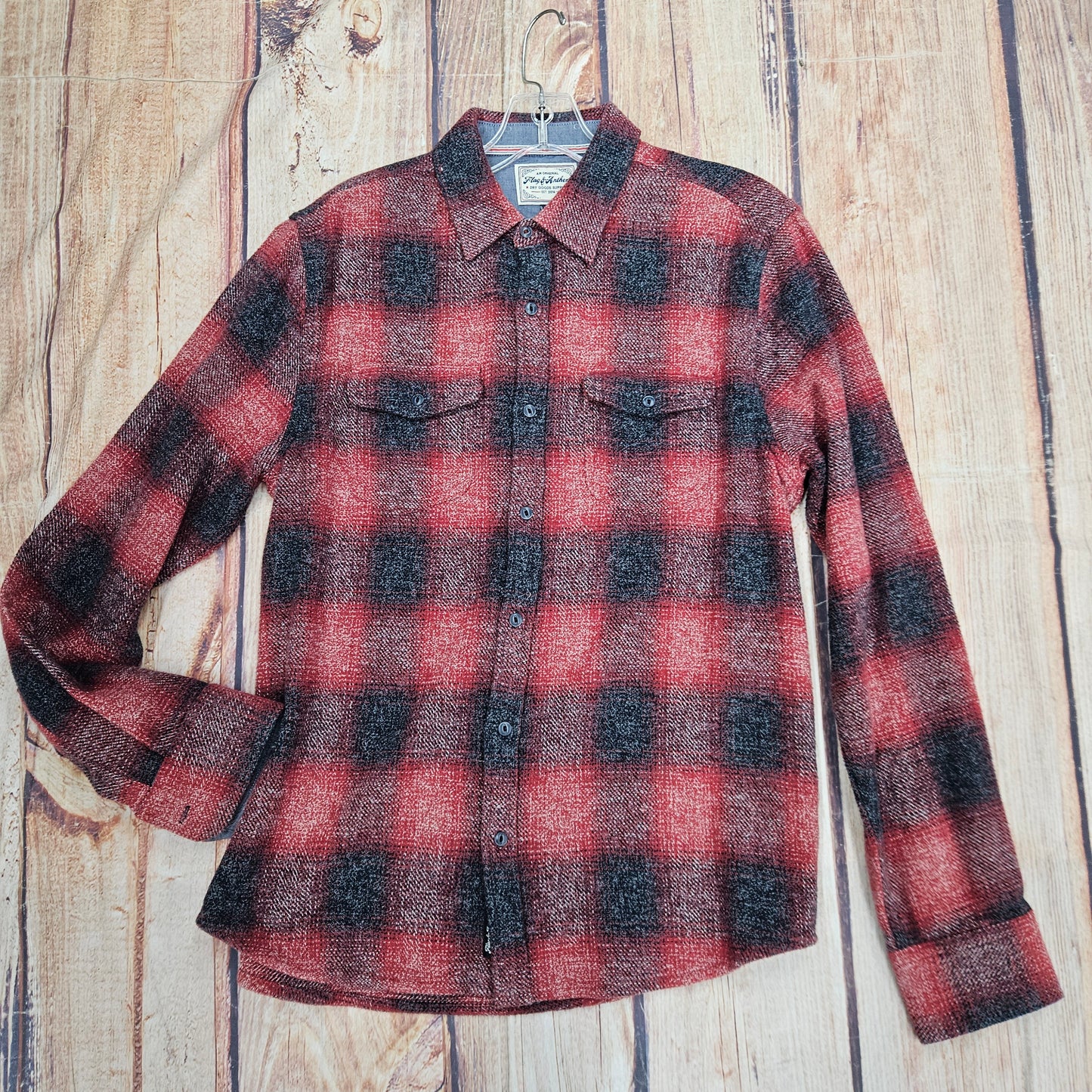 FLAG AND ANTHEM WHEATLAND L/S DOUBLE POCKET STRETCH FLANNEL SHIRT FA21WS180