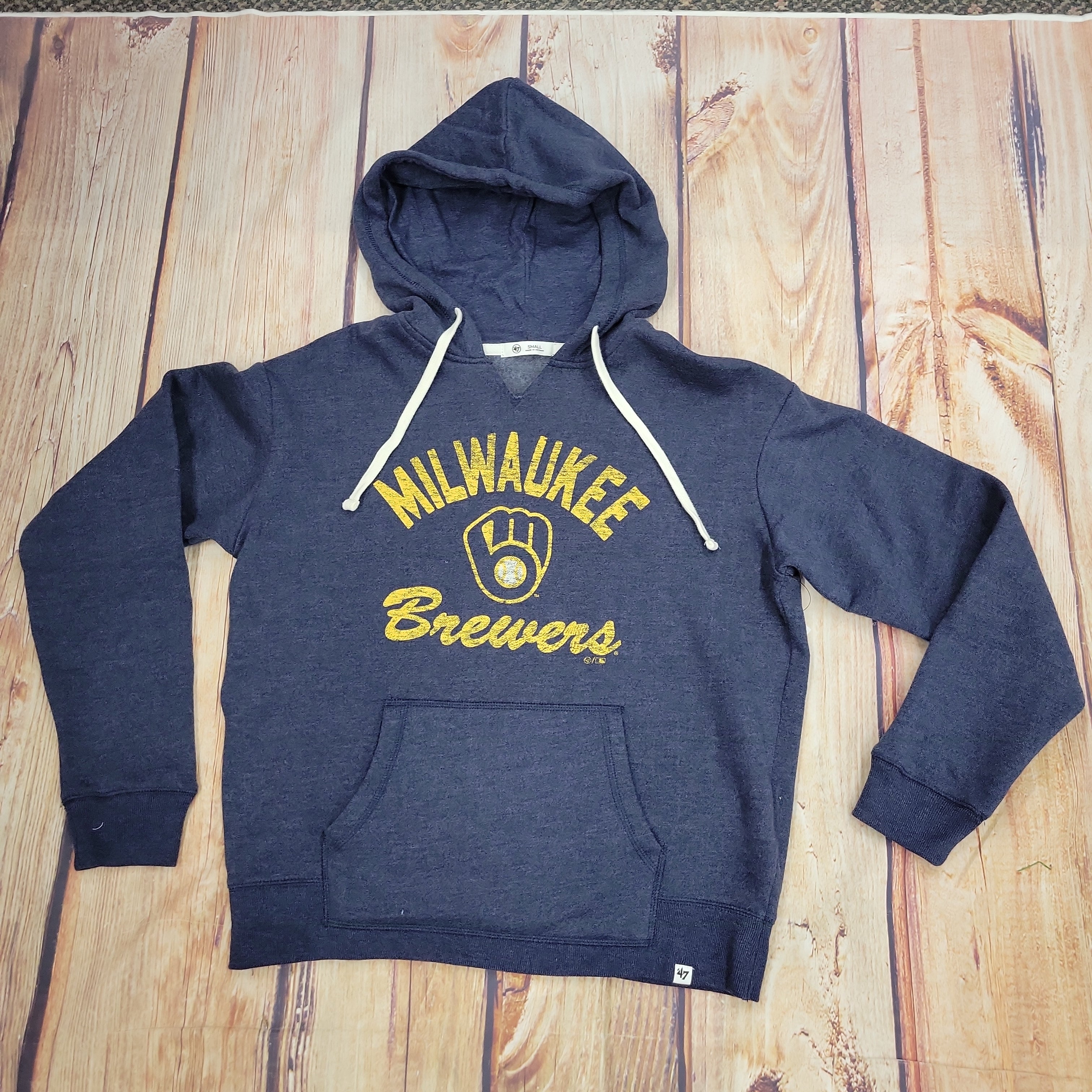 Milwaukee Brewers Youth Pullover Hoodie - Navy