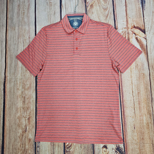 FLAG AND ANTHEM WILMINGTON STRIPE PERFORMANCE POLO